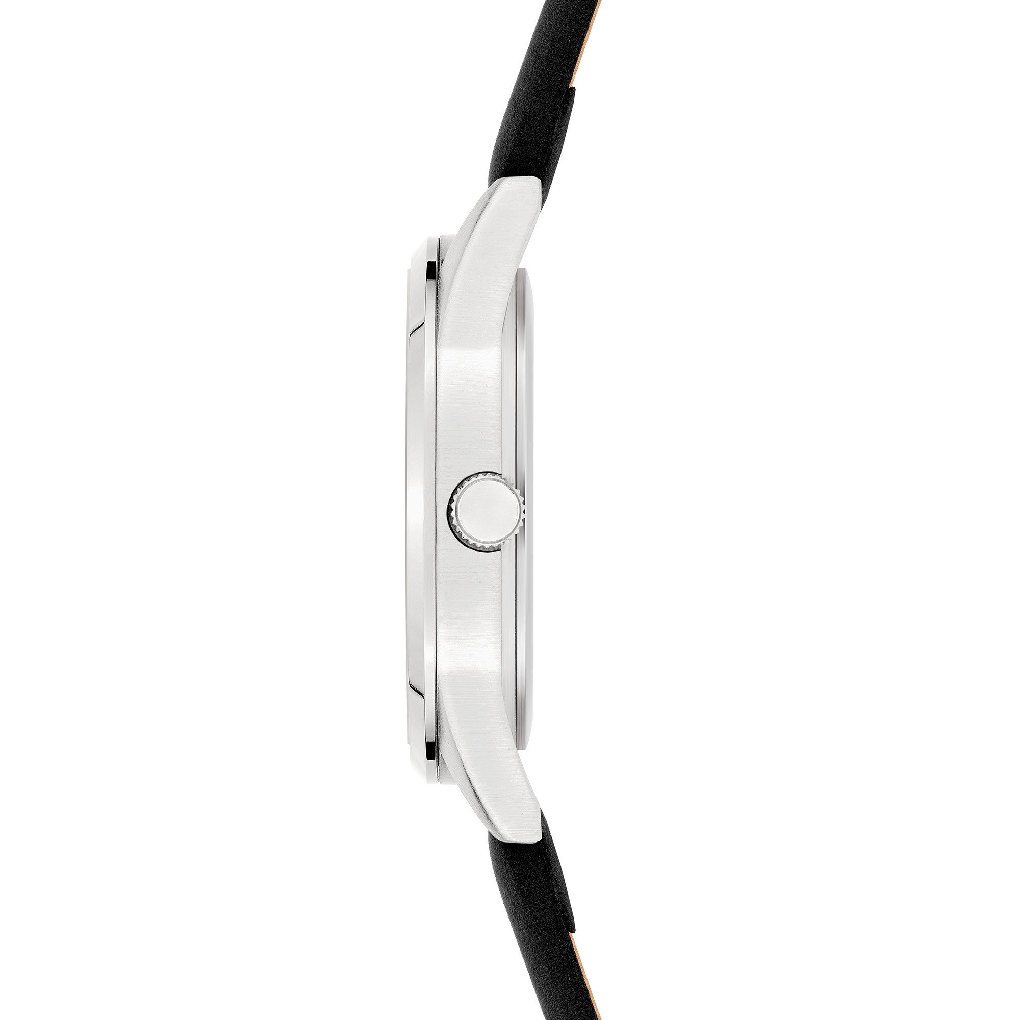 s.Oliver Multifunktionsuhr Round Basic SO-4449-LM, Quarzuhr, Armbanduhr, Herrenuhr, Lederarmband, analog