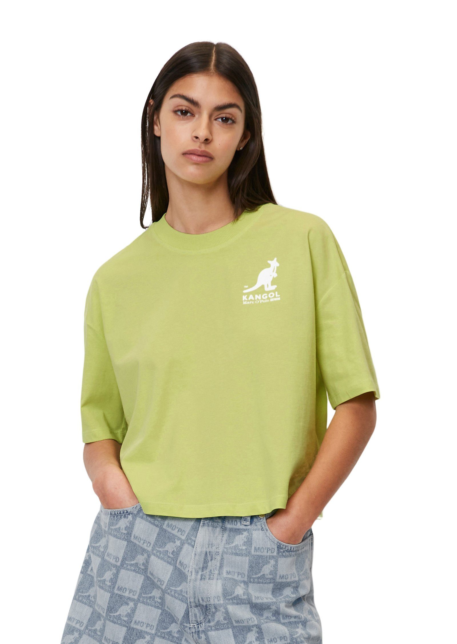 Jersey grün T-Shirt Single Marc Cotton DENIM O'Polo aus Organic