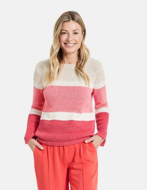 GERRY WEBER Rundhalspullover Pullover mit Struktur-Strick und Colourblocking