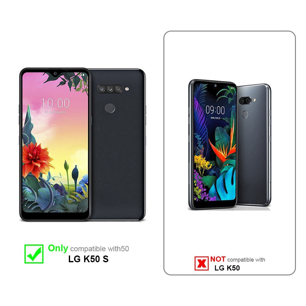 Cadorabo Handyhülle für LG K50S Hülle LG K50S, Hülle Schutzhülle mit Standfunktion, Magnetverschluss und Kartenfach