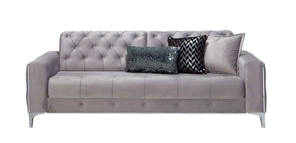 Xlmoebel 2-Sitzer Polstersofa Zweisitzer 2 Sitzer Couch Grau Wohnzimmer, 2 Teile, Made in Europa