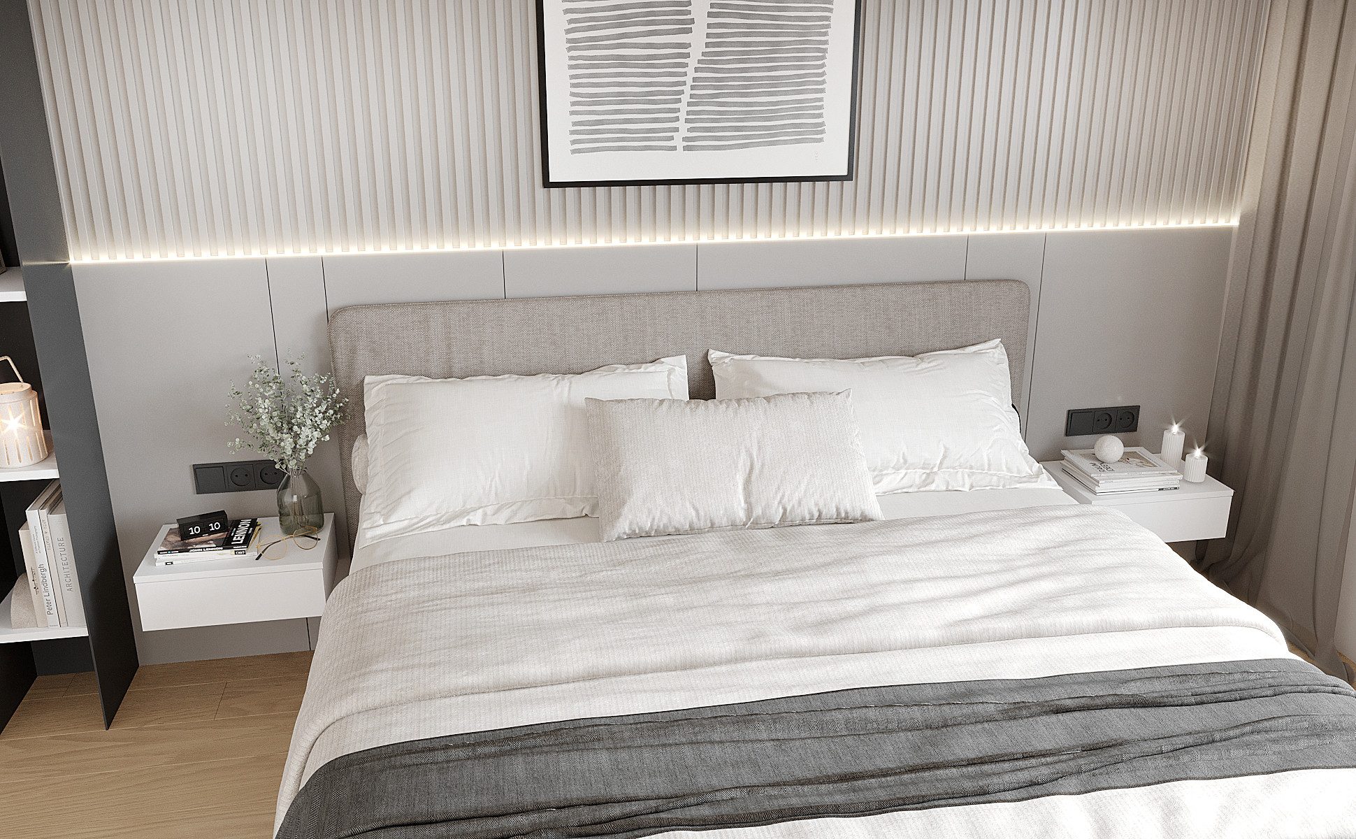 KOMTO Wandregal mit Schublade 2er Set Nachttisch Wandschublade Monaco 2 pcs günstig online kaufen