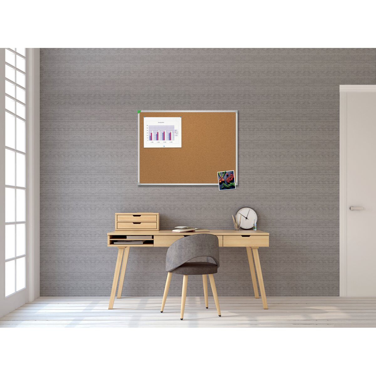 FRANKEN Pinnwand Korktafel U-ActLine 90x60cm