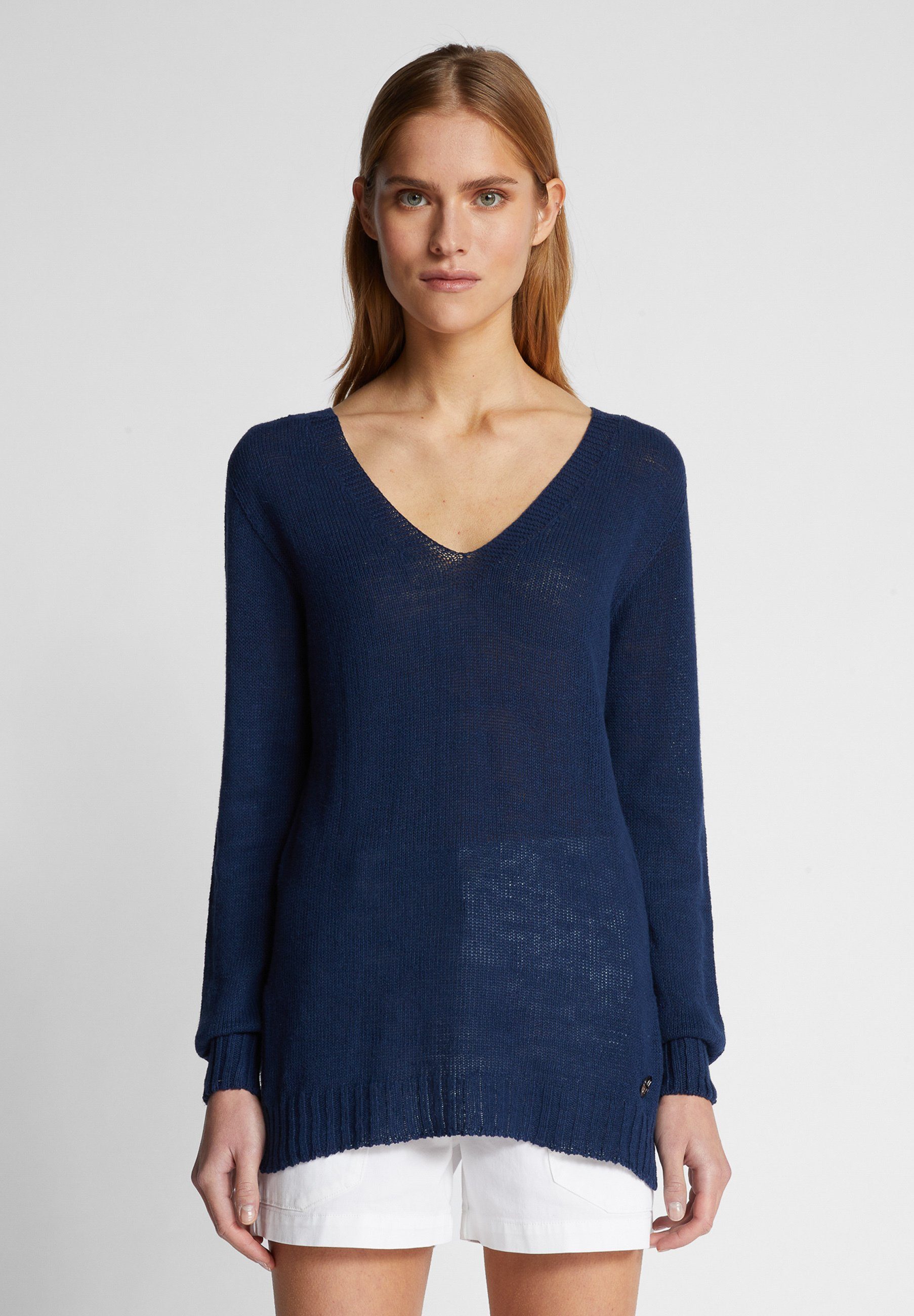 North Sails Strickpullover Pulli mit V-Ausschnitt MIDNIGHT BLUE