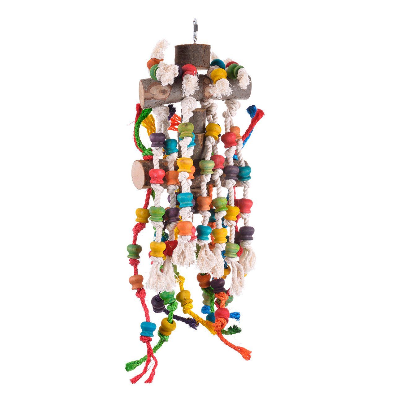 Happy Bird Vogelspielplatz Vogelspielzeug "New Wood Plateau", Papageienspielzeug, ca. 25 x 15 x 78 cm