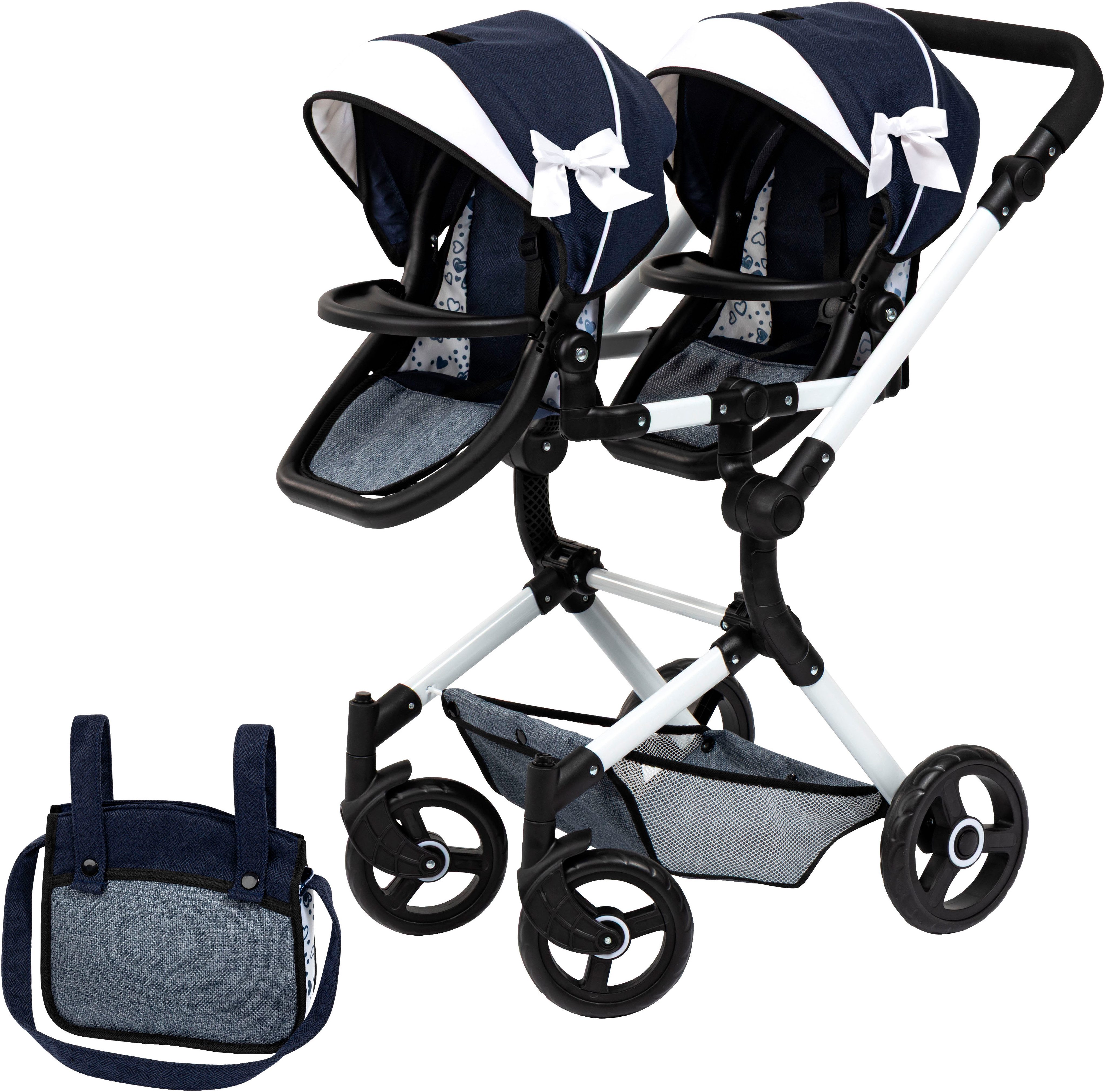 Bayer Puppen-Zwillingsbuggy Twin Neo, mit Wickeltasche günstig online kaufen