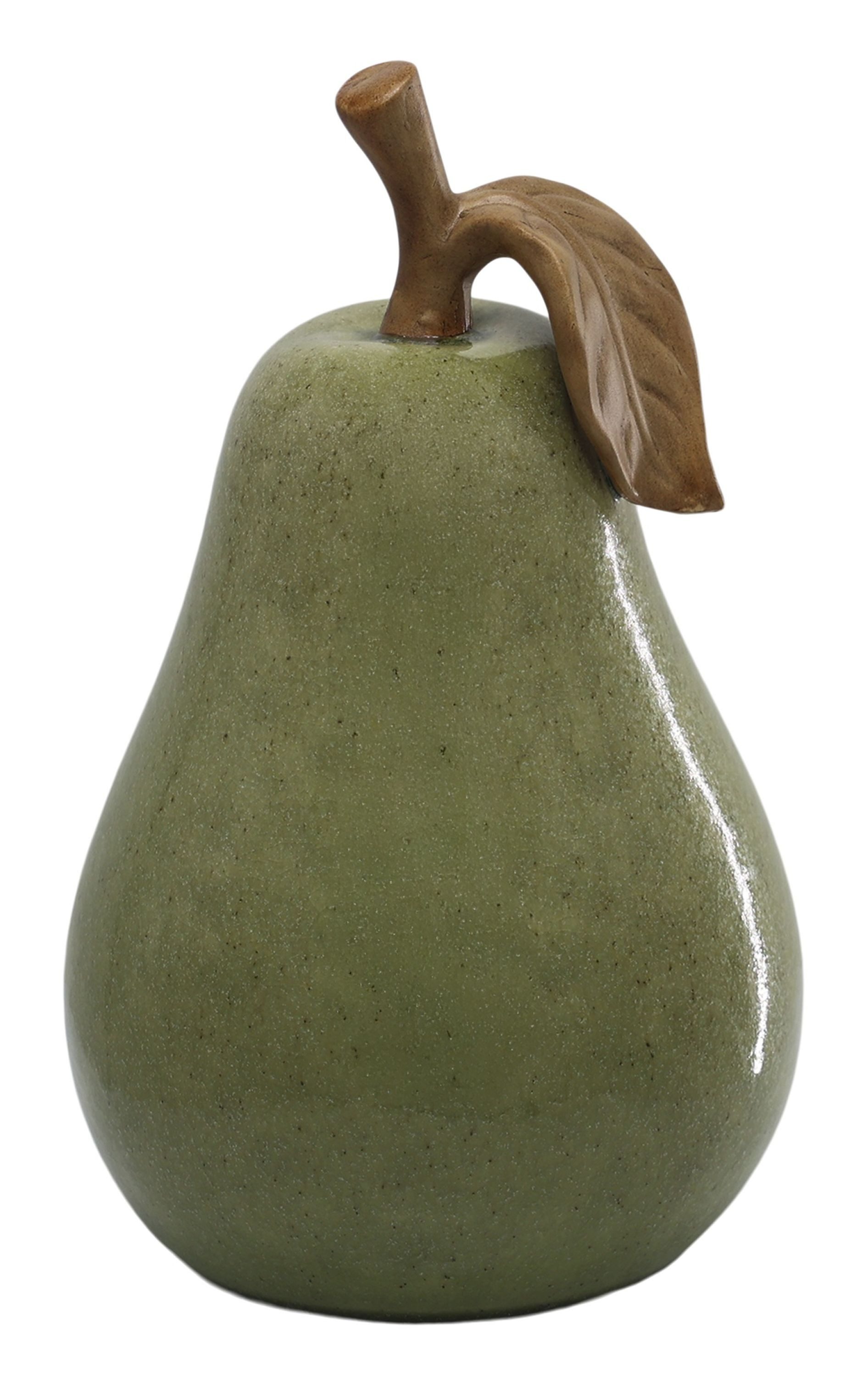 Chic Antique Dekoobjekt Chic Antique - Dekofigur Birne Deko Obst H28/D17,5cm Keramik Verte