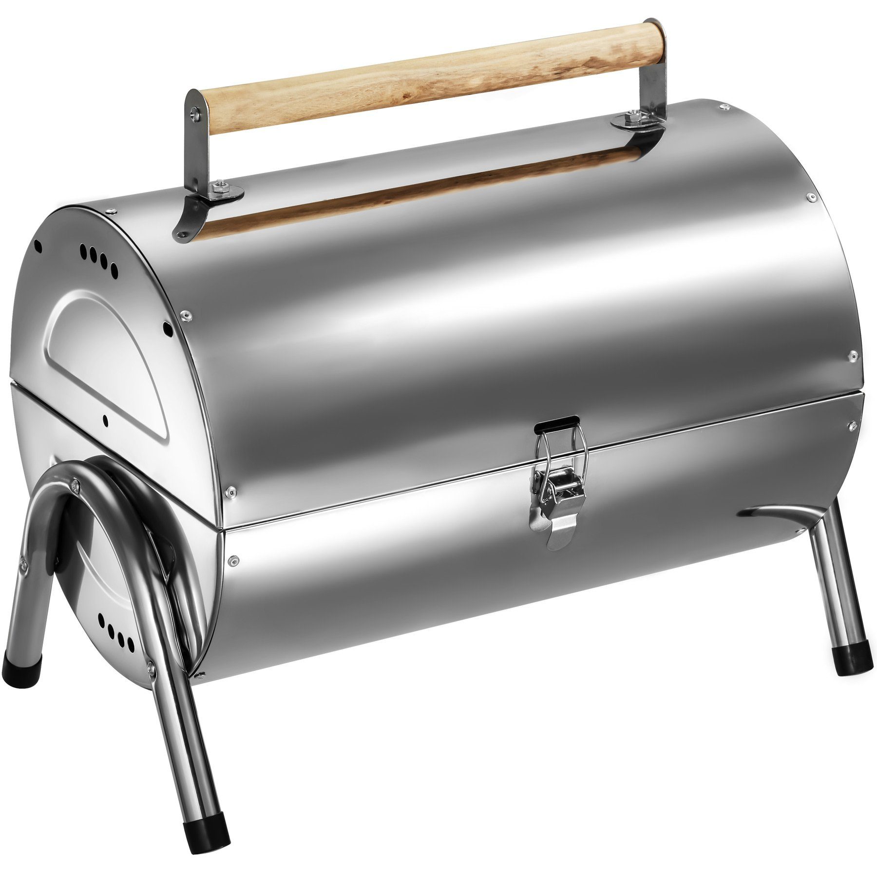 tectake Holzkohlegrill Klappgrill, mit Doppel-Grillfläche
