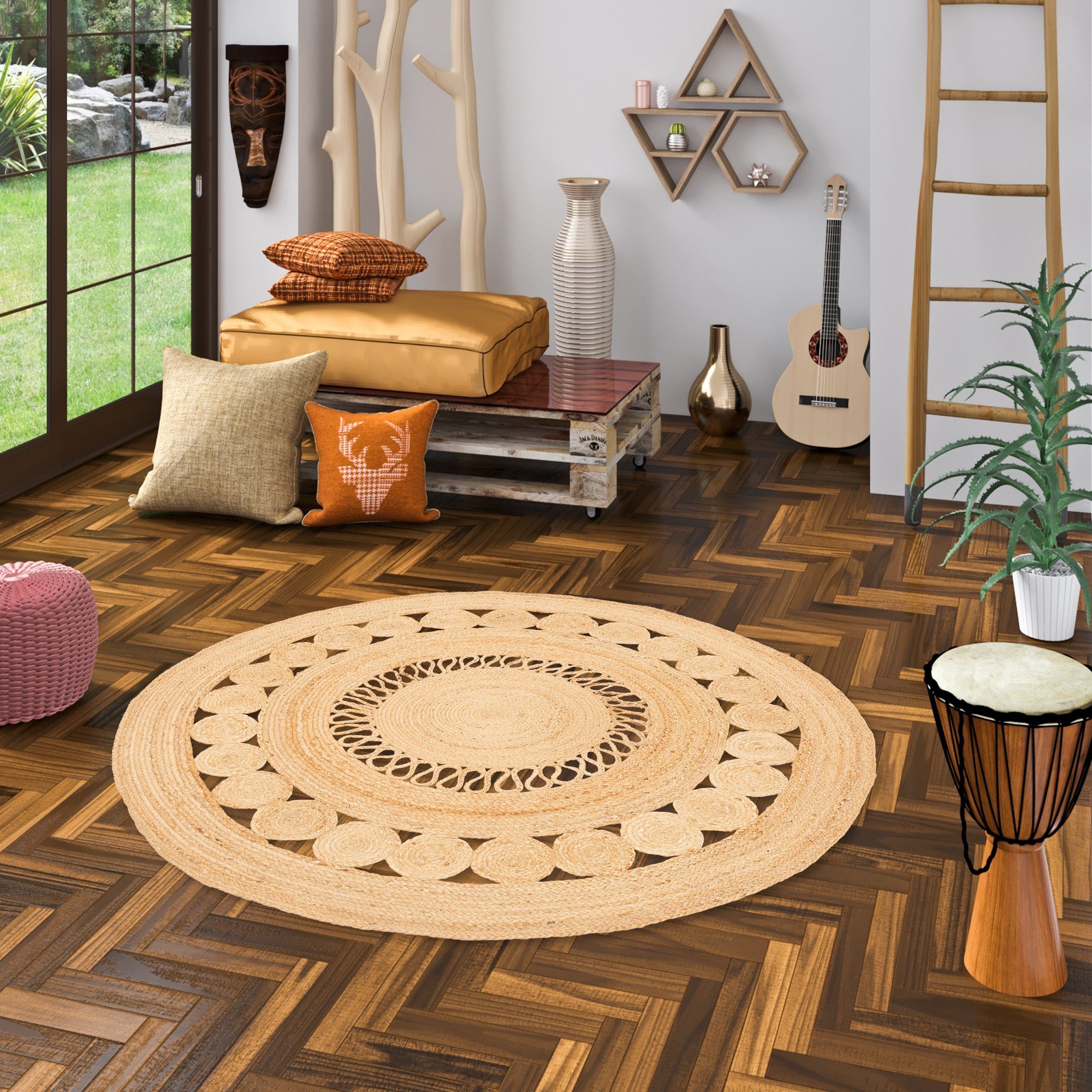 Pergamon Sisalteppich Naturfaser Teppich Jute Salsa Modern Rund, Rund, Höhe günstig online kaufen