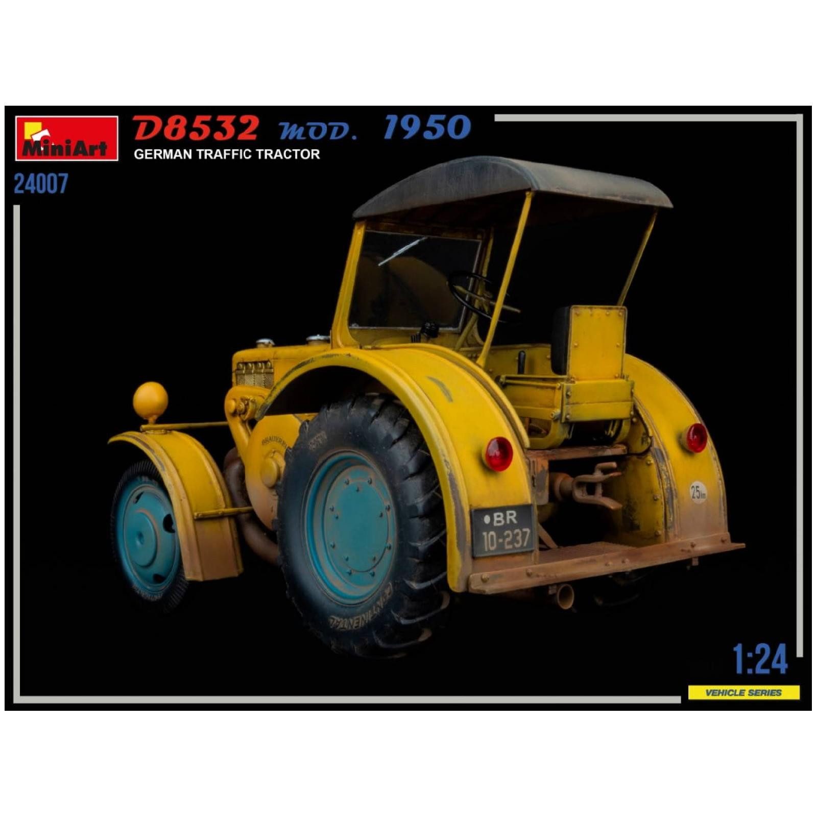 MiniArt Modellbausatz GERMAN TRAFFIC TRACTOR D8532 MOD.1950 / 1:24, Maßstab 1:24