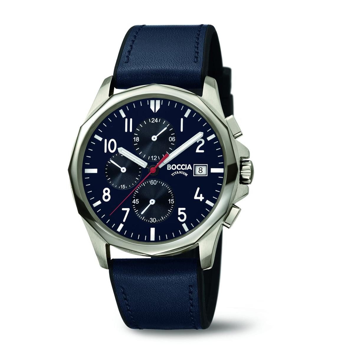 Boccia Chronograph Boccia Herren Uhr 3747-02 Titan Chronograph, (1-tlg)