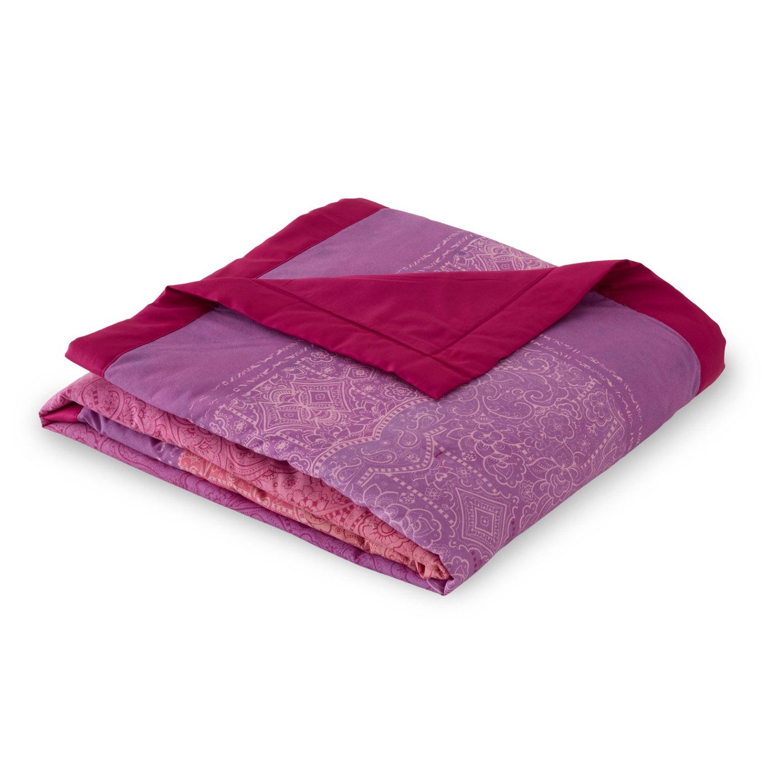 Plaid Bassetti Granfoulard Plaid Decke Wohndecke Dolceacqua P1 pink 135x190, Bassetti, Hochwerige italienische Markenqualität