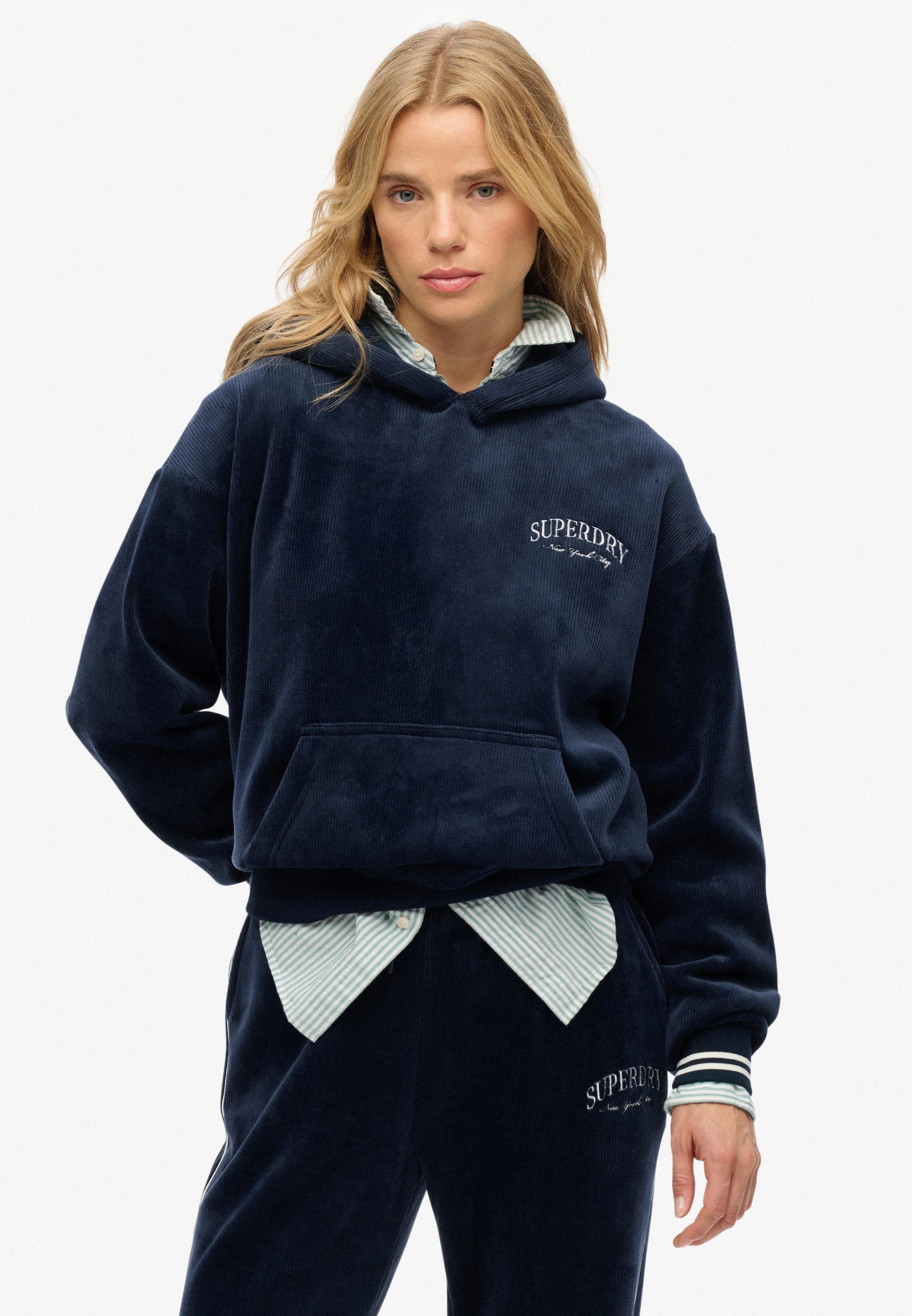 Superdry Kapuzensweatshirt COUNTRY CLUB VELOUR RELAX HOOD günstig online kaufen