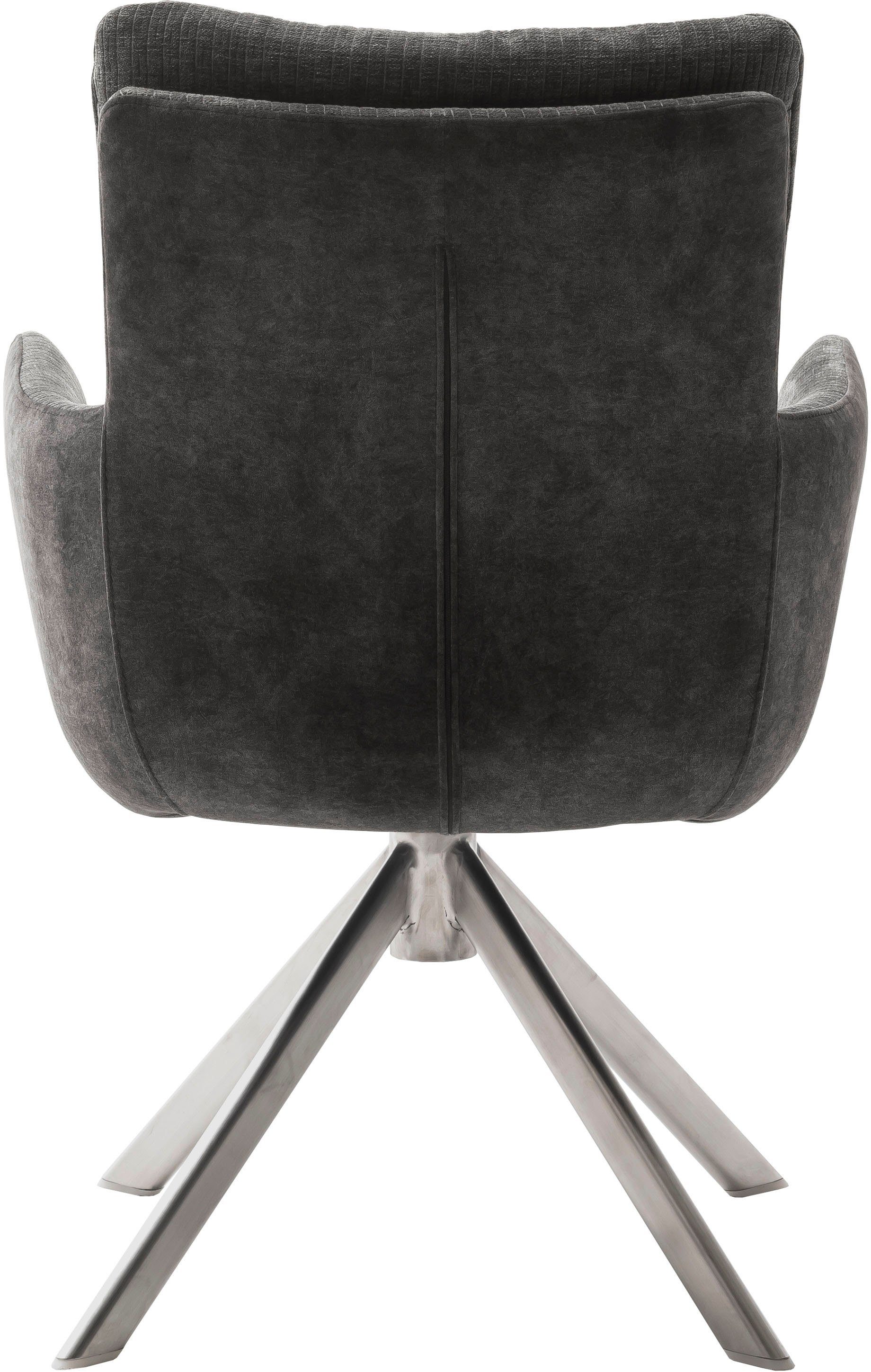 MCA furniture Esszimmerstuhl MALIA, (Set, 2 Stck), 360° drehbar, Taschenfederkern, Sitzhöhe ca. 49 cm
