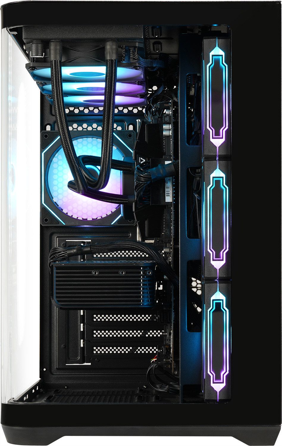 Kiebel Panorama Curve IX Gaming-PC (AMD Ryzen 7 AMD Ryzen 7 7800X3D, RTX 5070 Ti, 32 GB RAM, 2000 GB SSD, Wasserkühlung, WLAN, ARGB-Beleuchtung) – Bild 5 von 5