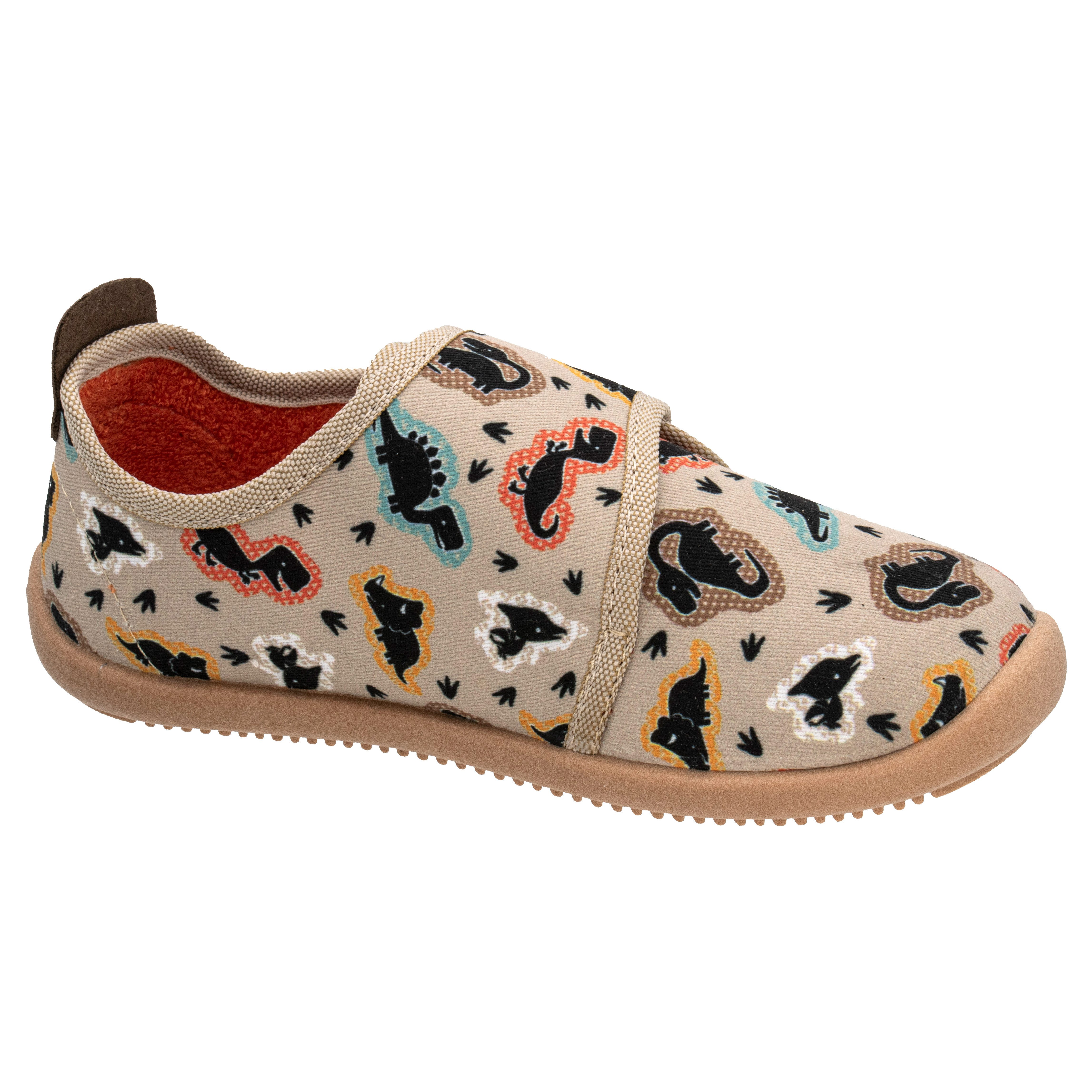 Fischer-Markenschuh Softer Hausschuh für Kinder, aus Baumwolle, mit Frotteefutter, Klettverschluss – Bild 2 von 5