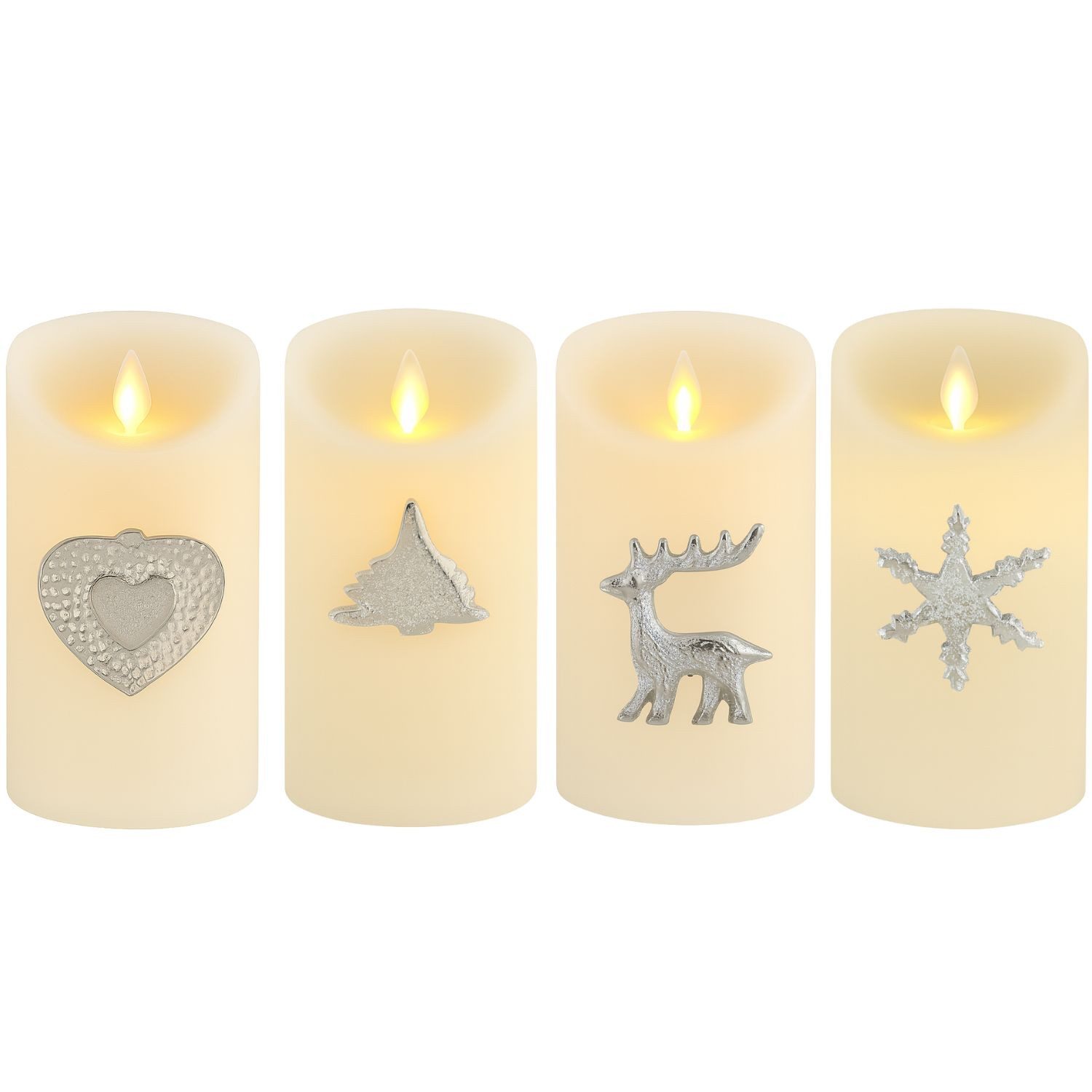 Marrakesch Orient & Mediterran Interior LED-Kerze 4er Set Kerzenpin Caloge günstig online kaufen