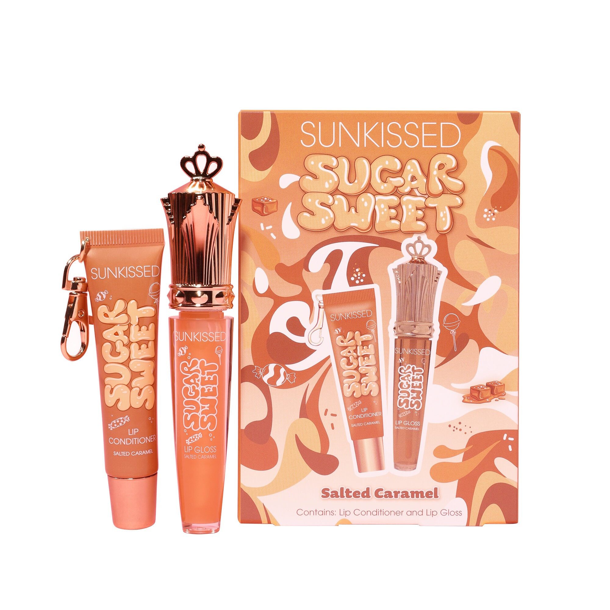SUNKISSED Lippenpflege-Set Sunkissed Sugar Sweet Salted Caramel Gift Set