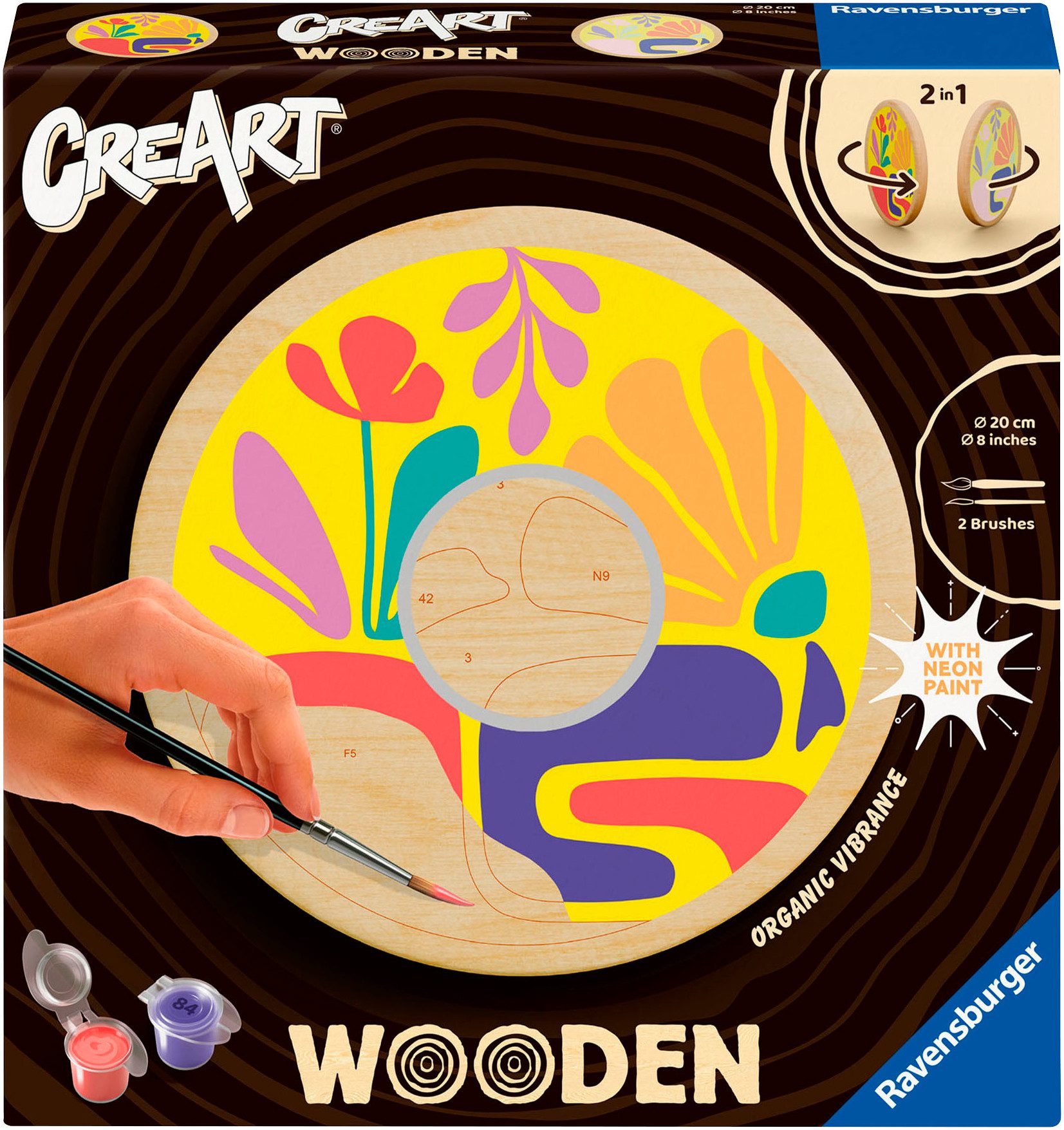 Ravensburger Malen nach Zahlen CreArt, Wooden, Organic vibrance, Made in Europe