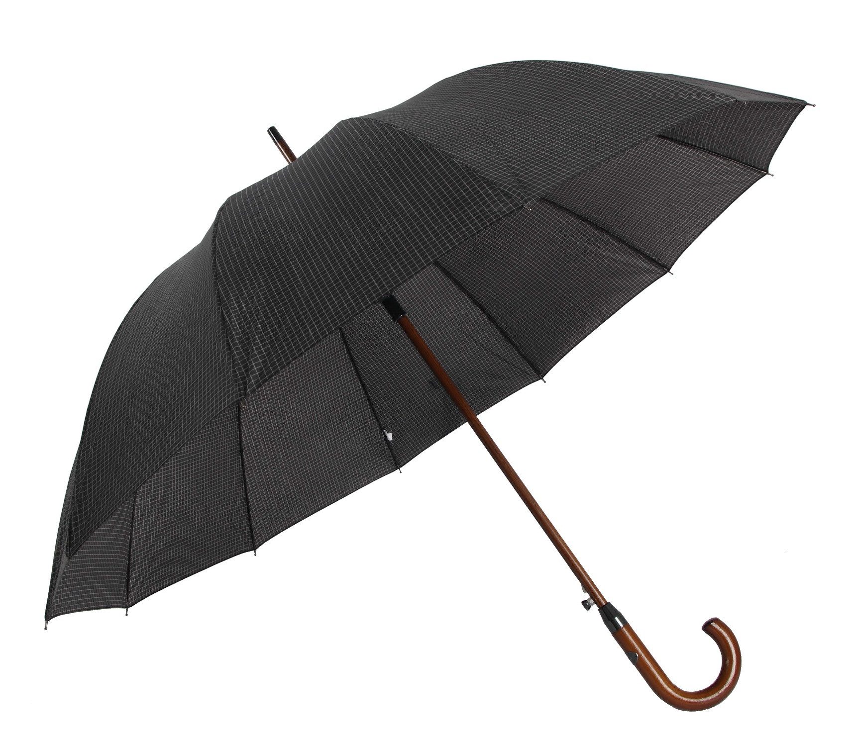 COFI 1453 Stockregenschirm Stockschirm Regenschirm Holzgriff mit Fiberglasstange