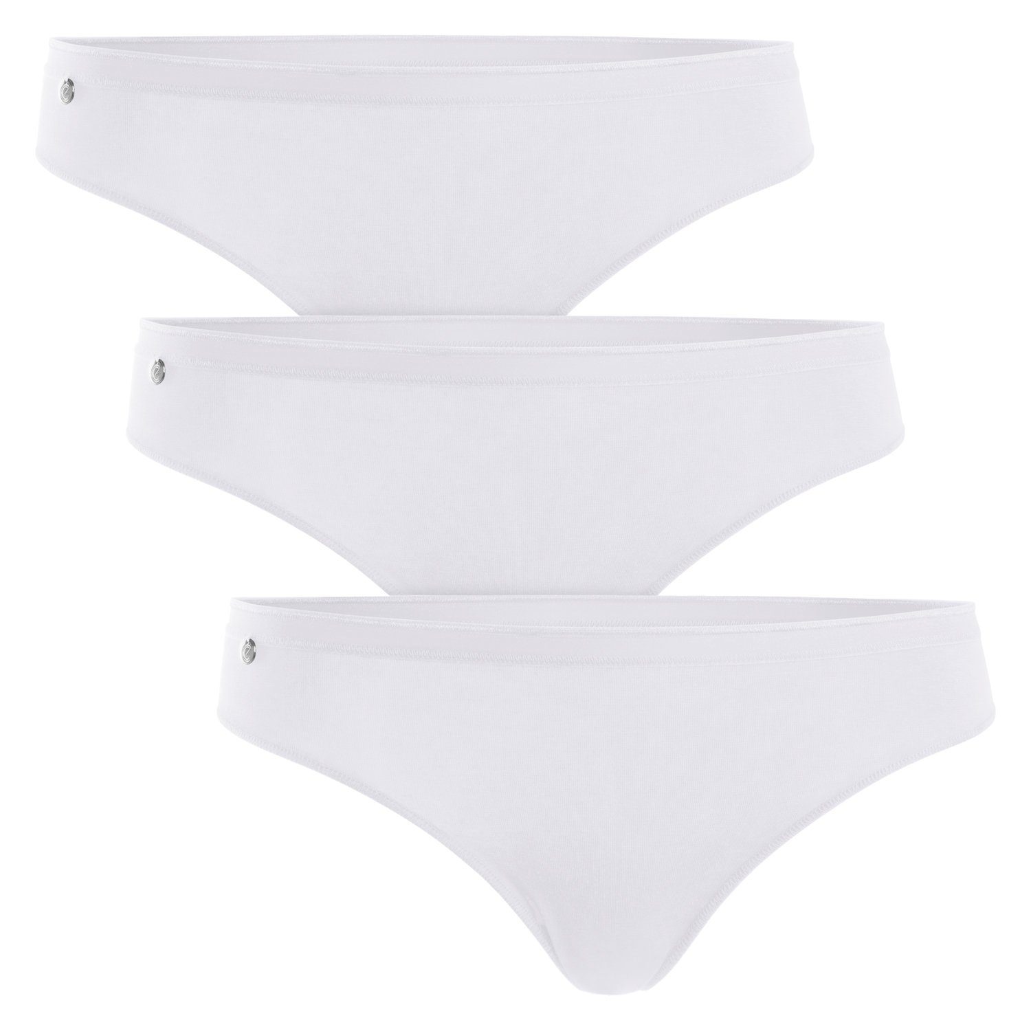 celodoro Tanga Damen Basic String Tanga (3er Pack) Mini-Slip Weiß