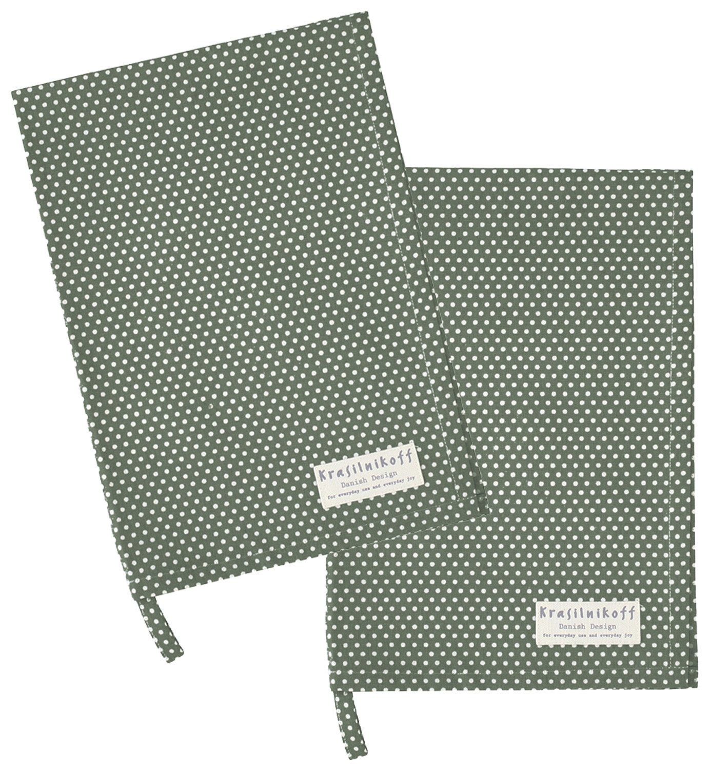 Krasilnikoff Geschirrtuch Micro Dots, (2-tlg., 2-teilig), günstig online kaufen