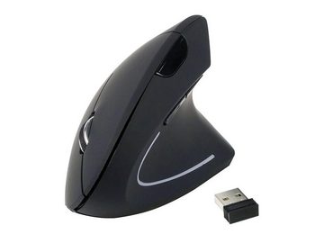 DIGITAL DATA EQUIP Ergonomic Maus wireless Links und Rechtshänder schwarz Maus