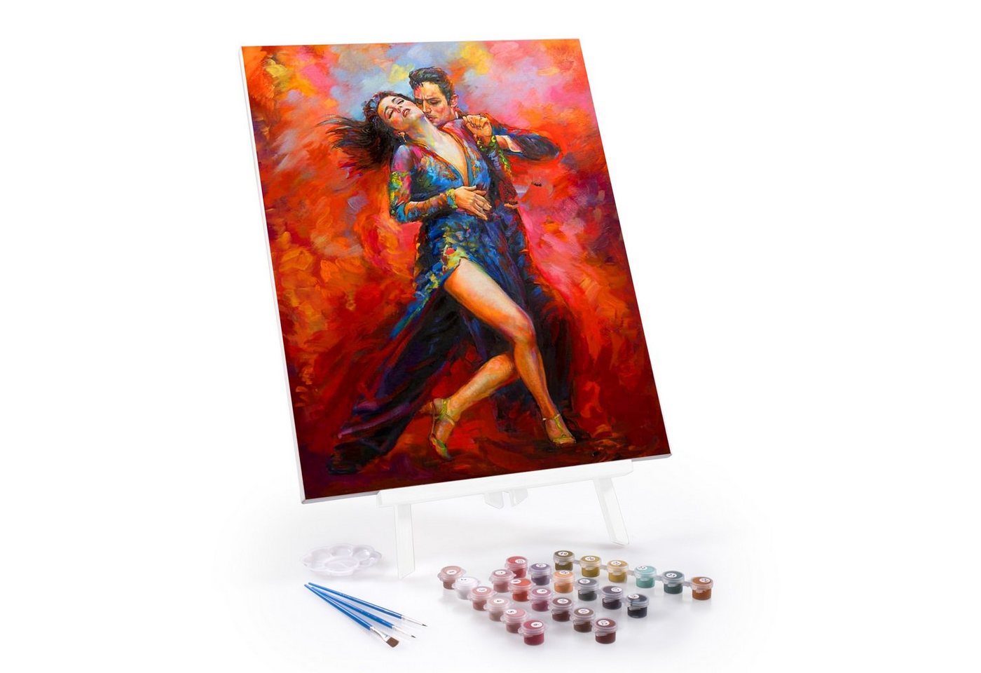 Thumbnail - digitCUBE Malen nach Zahlen Ausmalbild 40x50cm auf Rahmen (Paint by Numbers), Malset