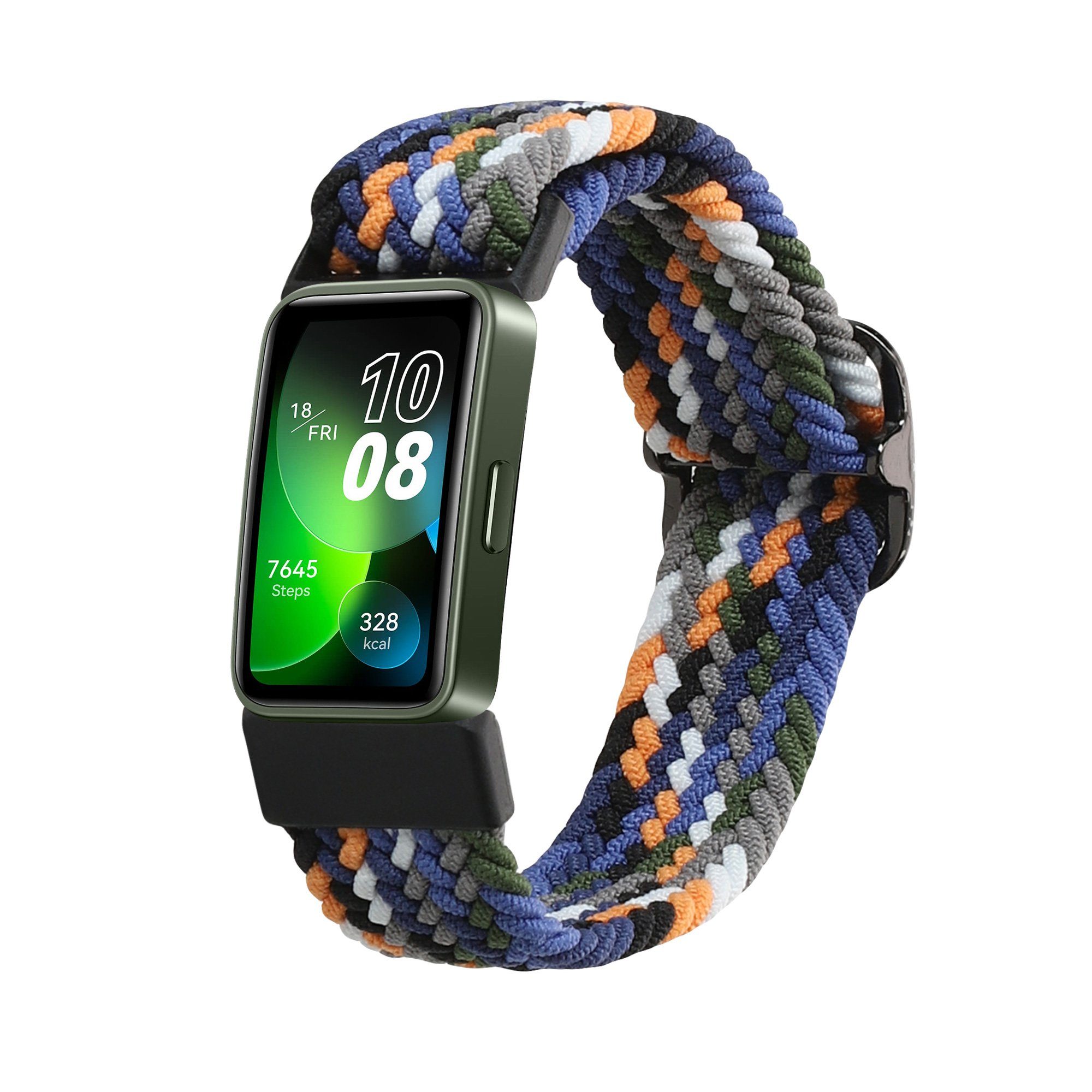 kwmobile Uhrenarmband Armband für Huawei Band 10 / 9 / 8, Nylon Fitnesstracker Sportarmband Band - Innenmaße von