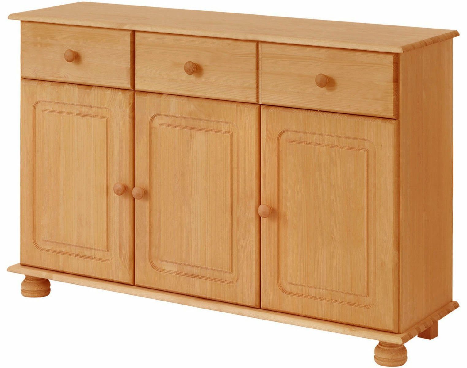 Home affaire Sideboard "Mette" Kommode mit gefrästen, kugelförmigen Füßen, günstig online kaufen