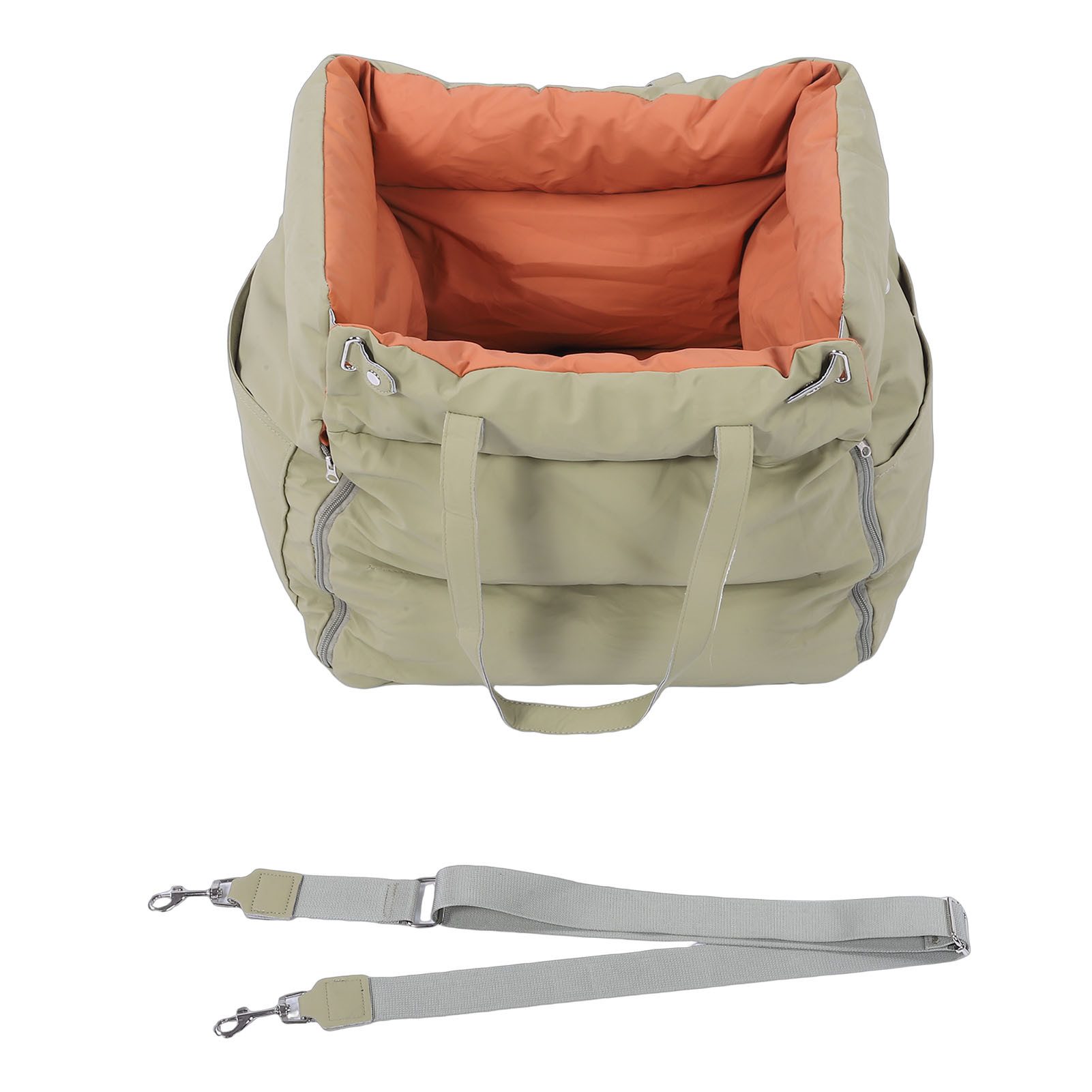 Mechright Hunde-Autositz Hundebett Auto mit Bettfunktion faltbar waschbar für Reisen, Polyester, Mobiles Haustierbett für Hunde und Katzen unterwegs