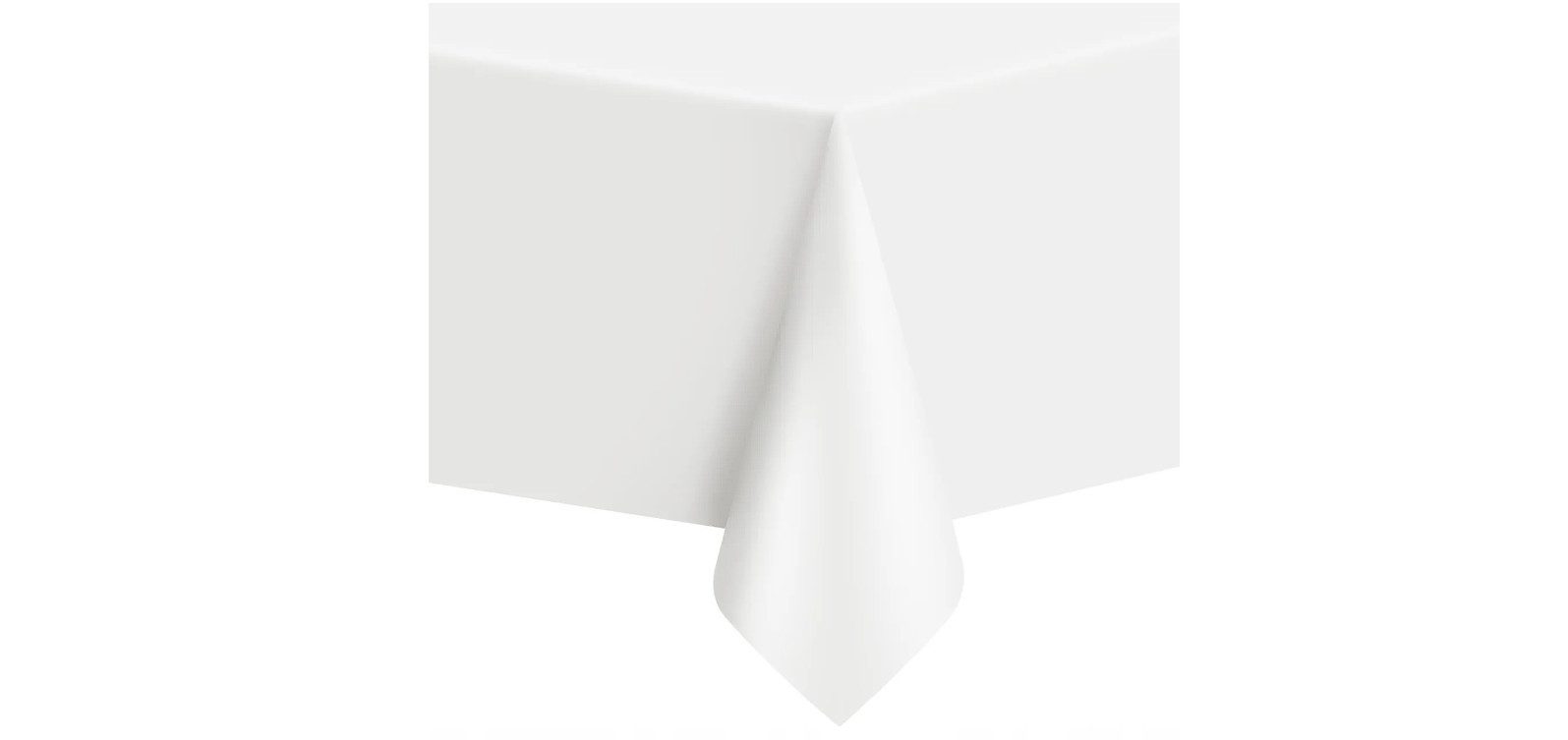 Festivalartikel Tischdecke Weißes Folientischtuch 137x274 cm günstig online kaufen