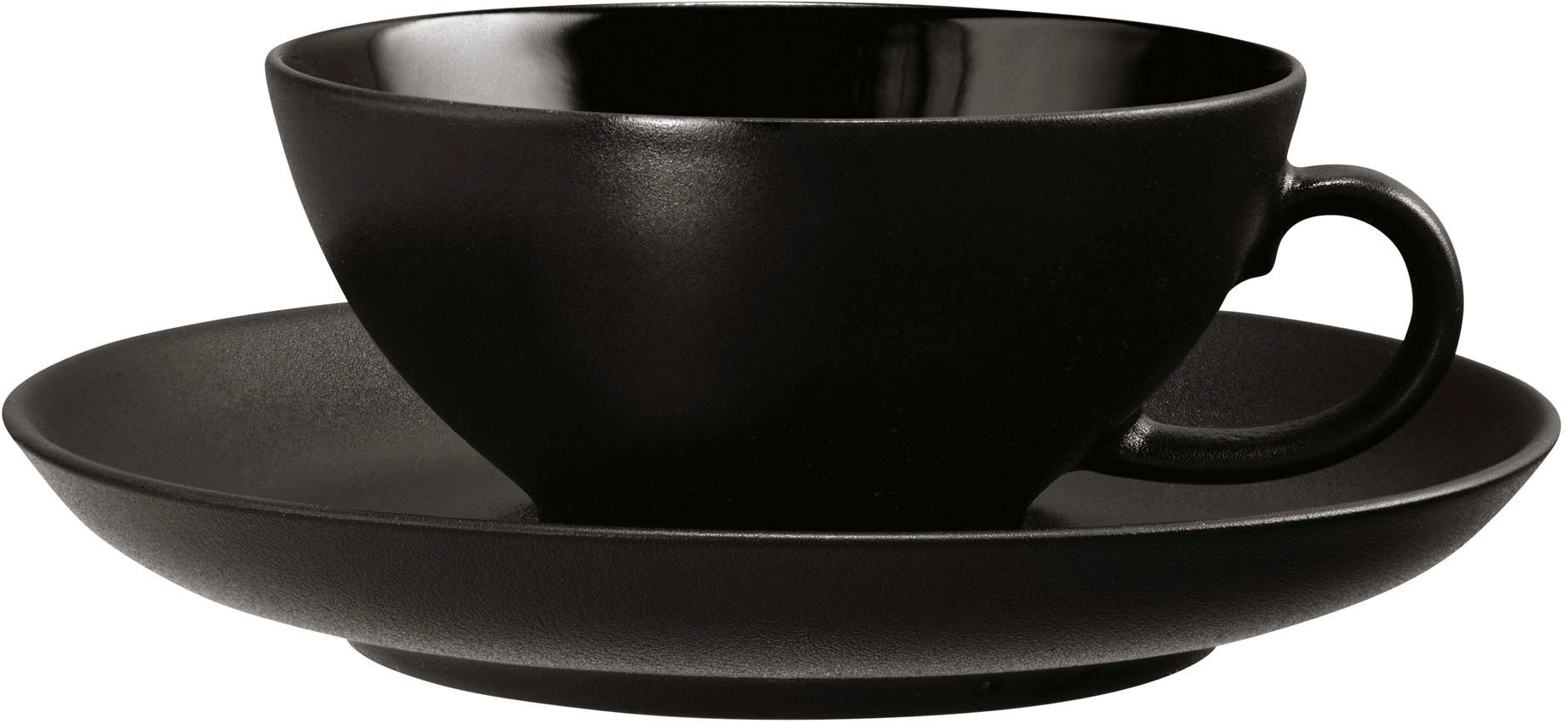 Seltmann Weiden Untertasse Liberty - Velvet Black, (1 St), Teeuntertasse 13 cm
