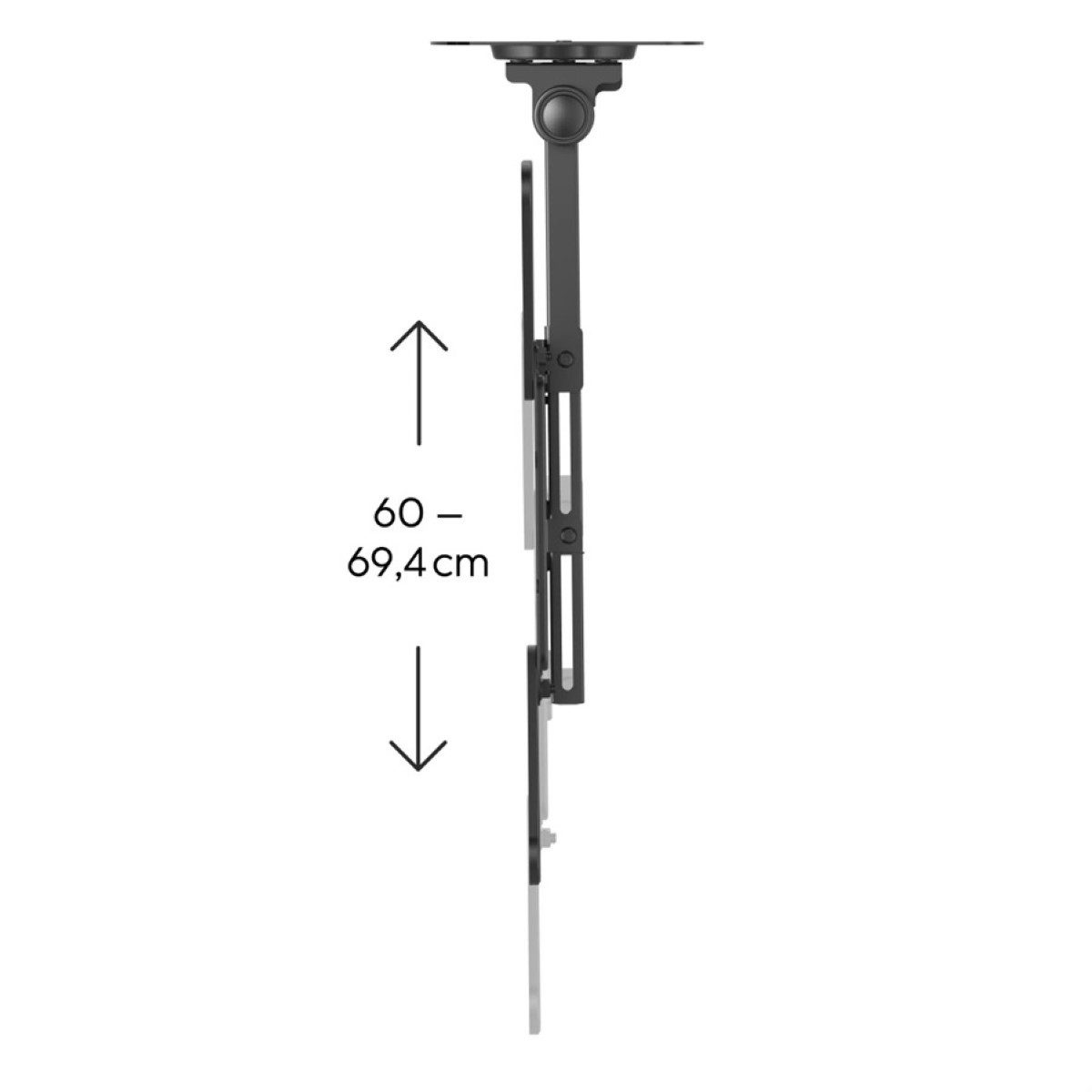 Hama TV-Ständer TV Deckenhalterung 32" bis 65" Deckenhalter, (bis 65 Zoll, TV Halterung Halter für Decke Dachschräge Schrank Küche Unterschrank) – Bild 5 von 5