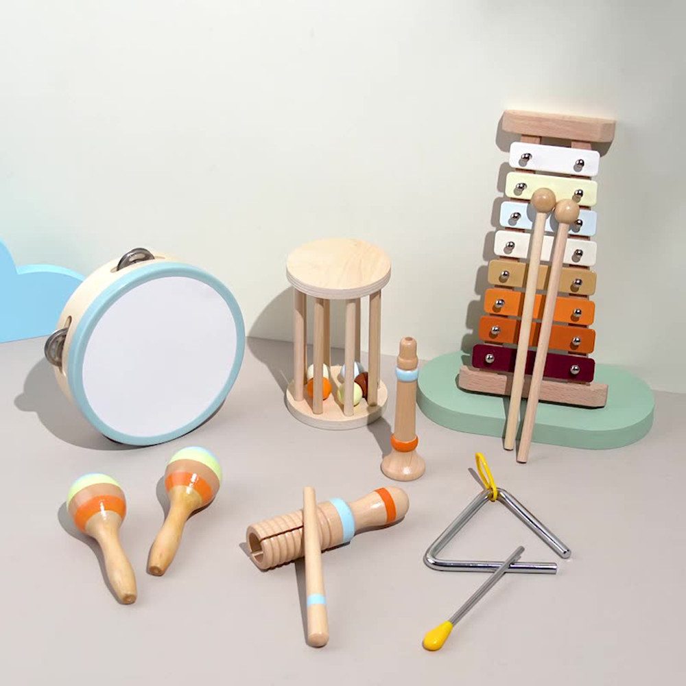 CLTYQ Spielzeug-Musikinstrument Baby Musikinstrumente Montessori-Holzspielz günstig online kaufen