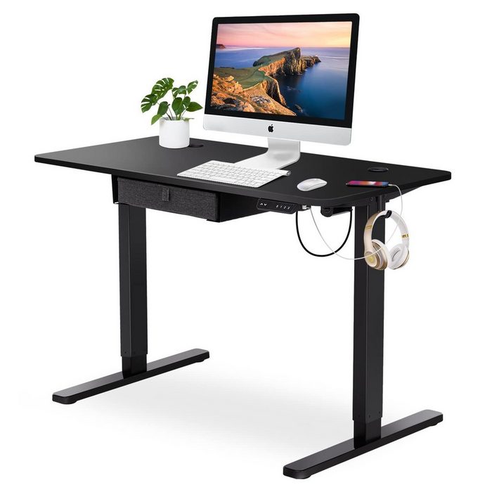 Wenta Schreibtisch (160 x 80 cm) Elektrisch Höhenverstellbarer Schreibtisch mit Tischplatte