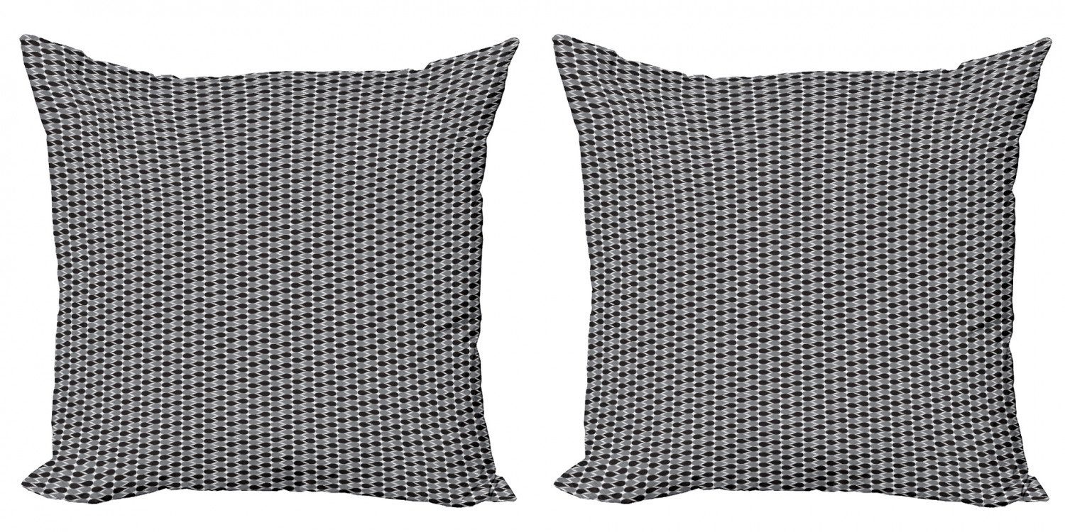 Kissenbezüge Modern Accent Doppelseitiger Digitaldruck, Abakuhaus (2 Stück), Retro Abstrakte Klassische Wellenförmige Ovals