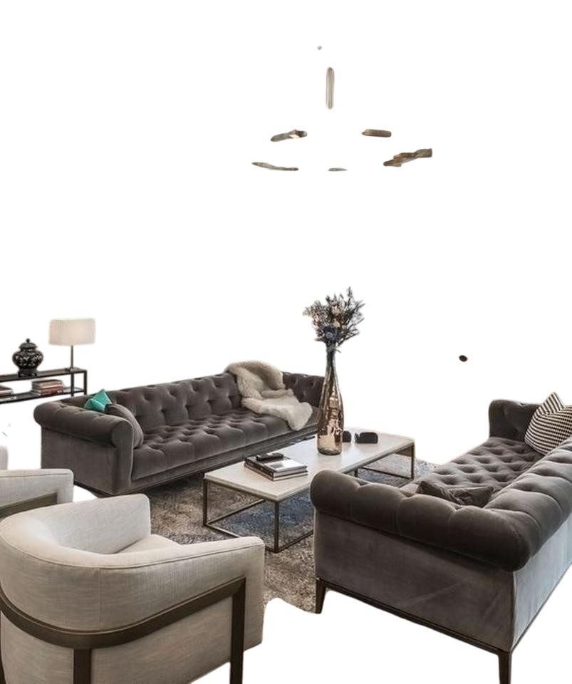 JVmoebel Chesterfield-Sofa Stoff Couch Wohnlandschaft 3-Sitzer Chesterfield Sofa Braun Modern, 1 Teile, Made in Europe