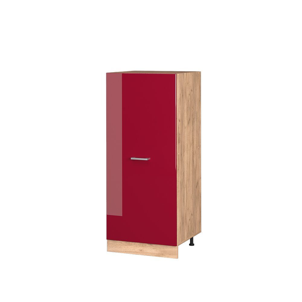 Vicco Hochschrank R-Line, Bordeaux Hochglanz/Goldkraft Eiche, günstig online kaufen