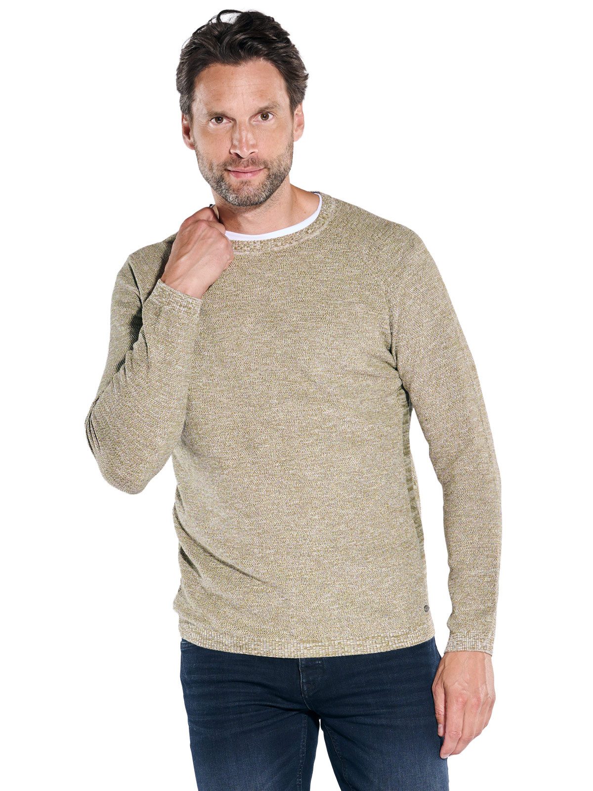 Engbers Rundhalspullover Pullover meliert