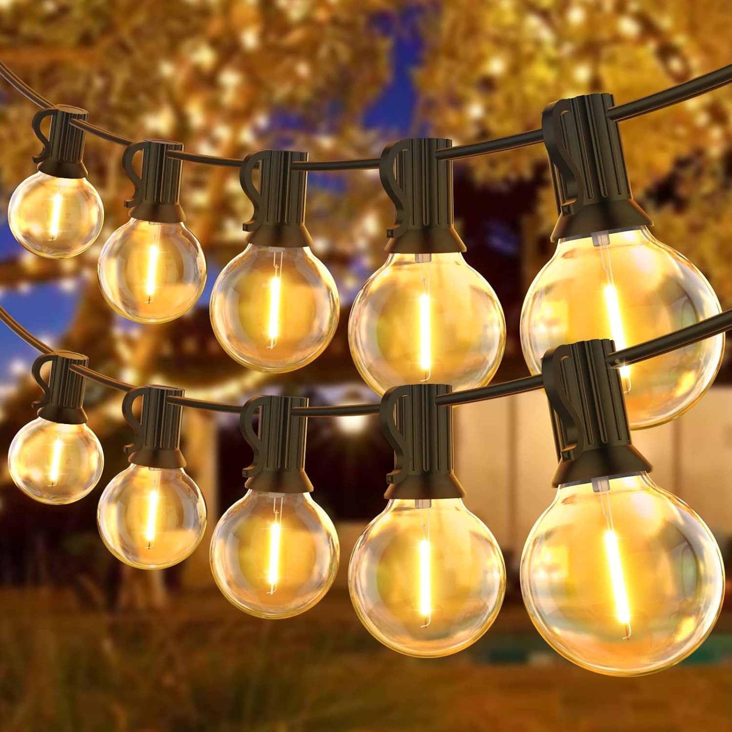 LMaxhome LED-Lichterkette G40Glühbirnen Gartenleuchte Außen Biergartenkette günstig online kaufen