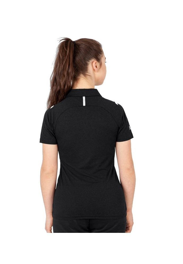 Jako Poloshirt Challenge (Polyester-Stretch-Jersey) schwarzmeliert/weiss Damen