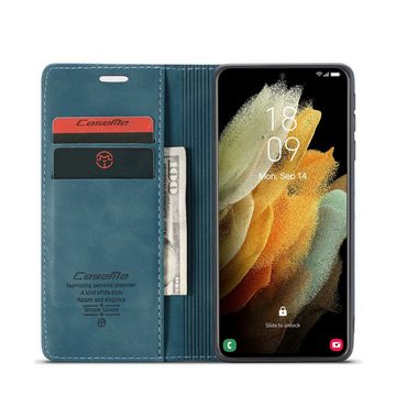 König Design Handyhülle Samsung Galaxy S21 Ultra, Schutzhülle Schutztasche Case Cover Etuis Wallet Klapptasche Bookstyle