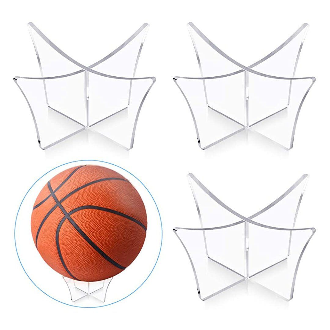 3Pcs Acryl Ball Display Stand Basketball Halter für Signierte Signierte Bälle 