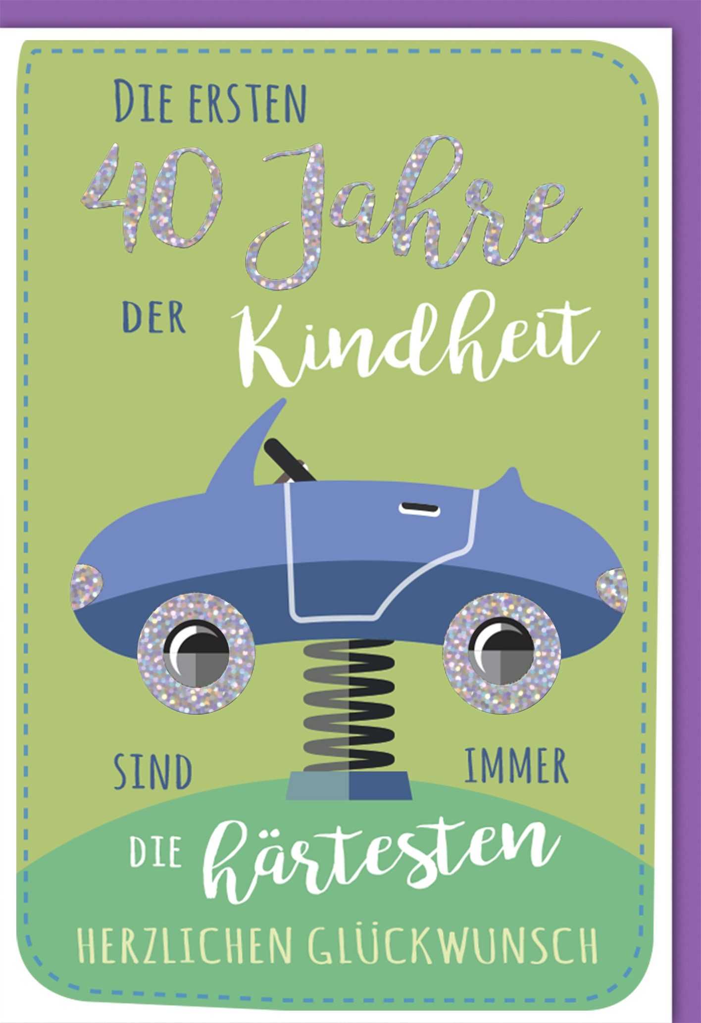 Grußkarten 40. Geburtstag - Karte mit Umschlag 1