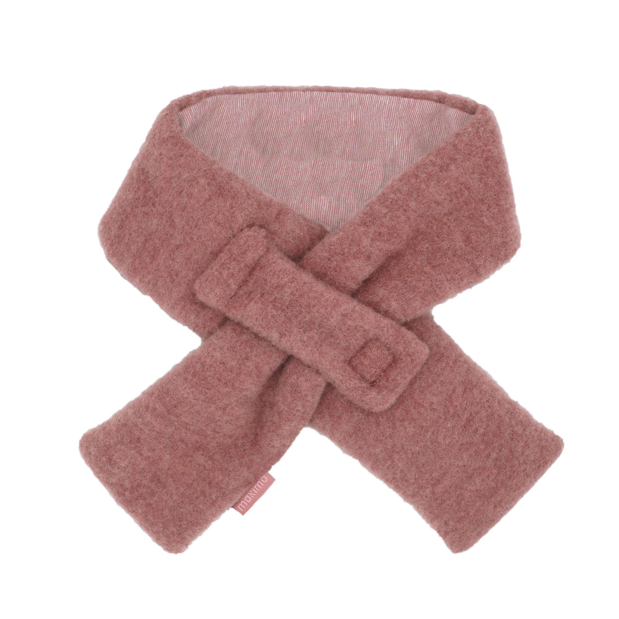 MAXIMO Schal GOTS MINI-Steckschal, Wollfleece, Jerseyfutter, (1-St), Wollfleece