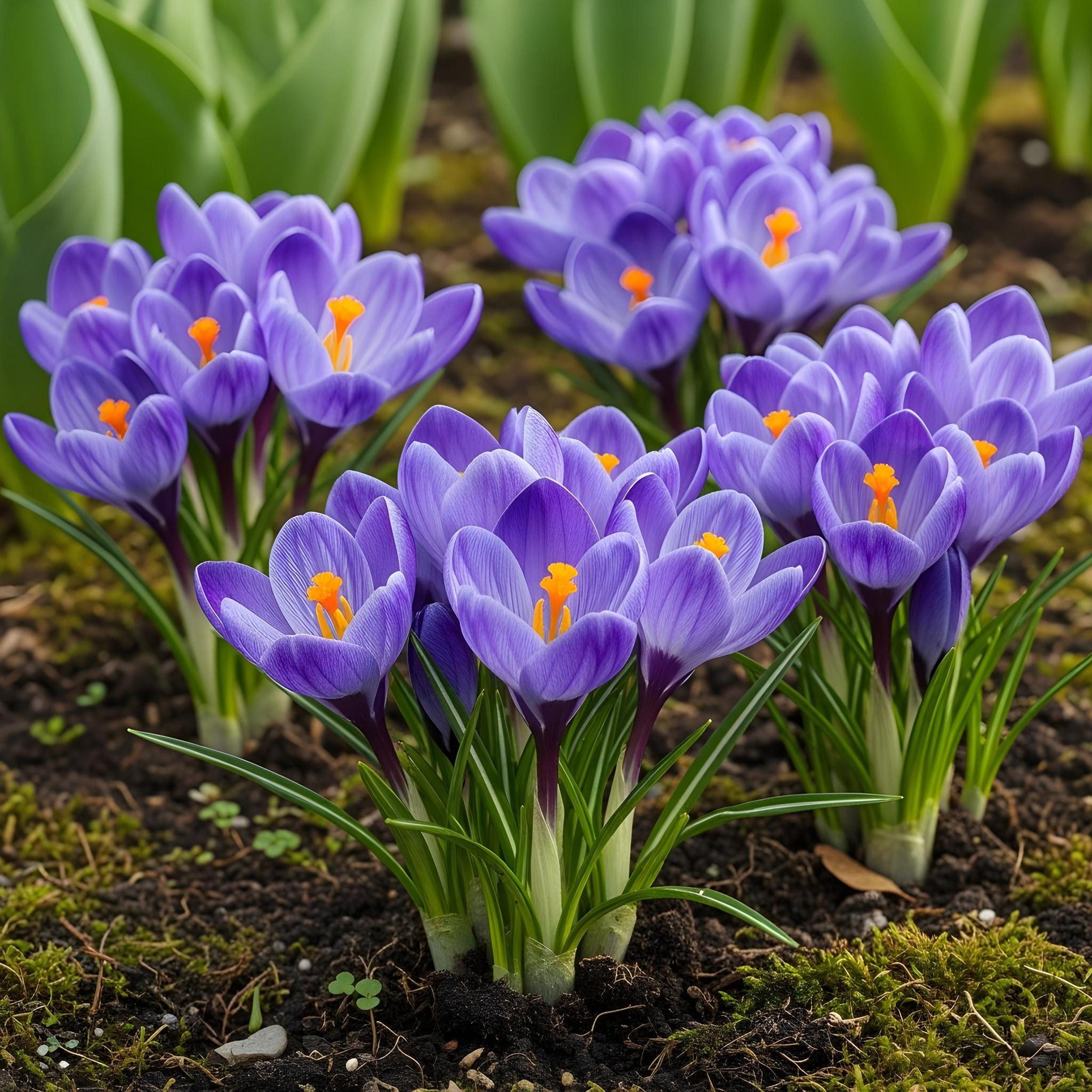 Exotenherz Blumenzwiebeln Exotenherz Blumenzwiebeln - Krokus Crocus Blau (30 Stück), (30-St)