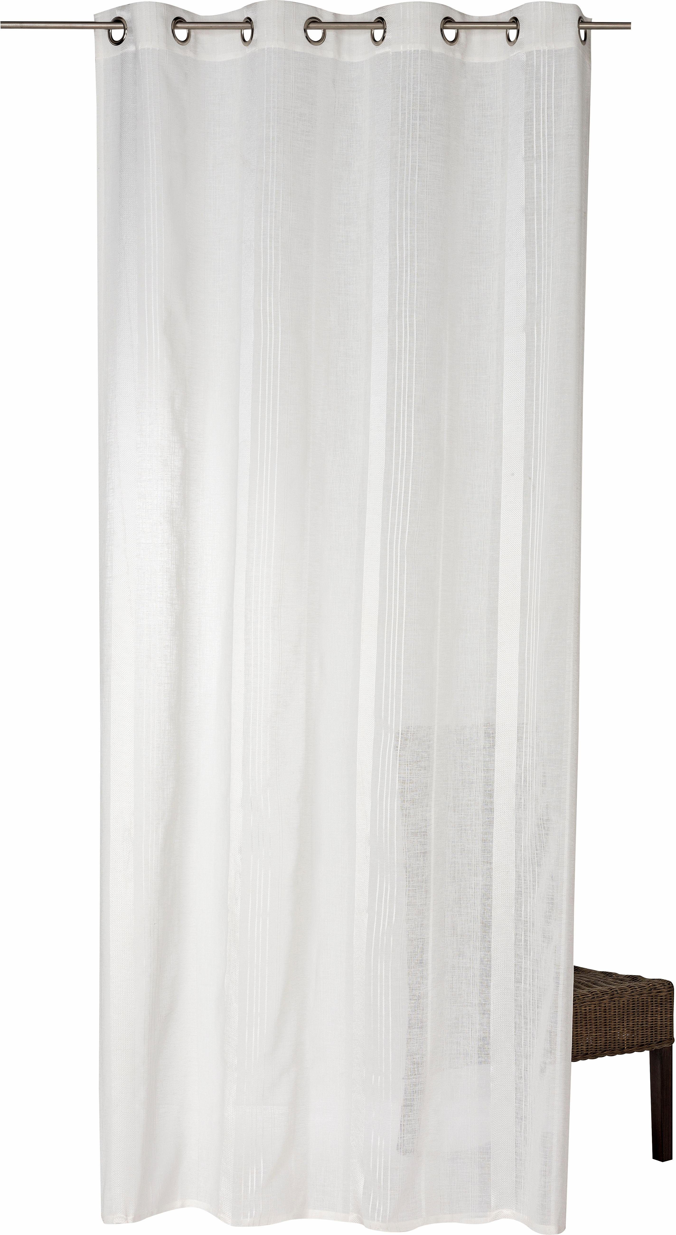 freundin Home Collection Gardine Sea Dream 00 weiß (1 St), Ösen, blickdicht