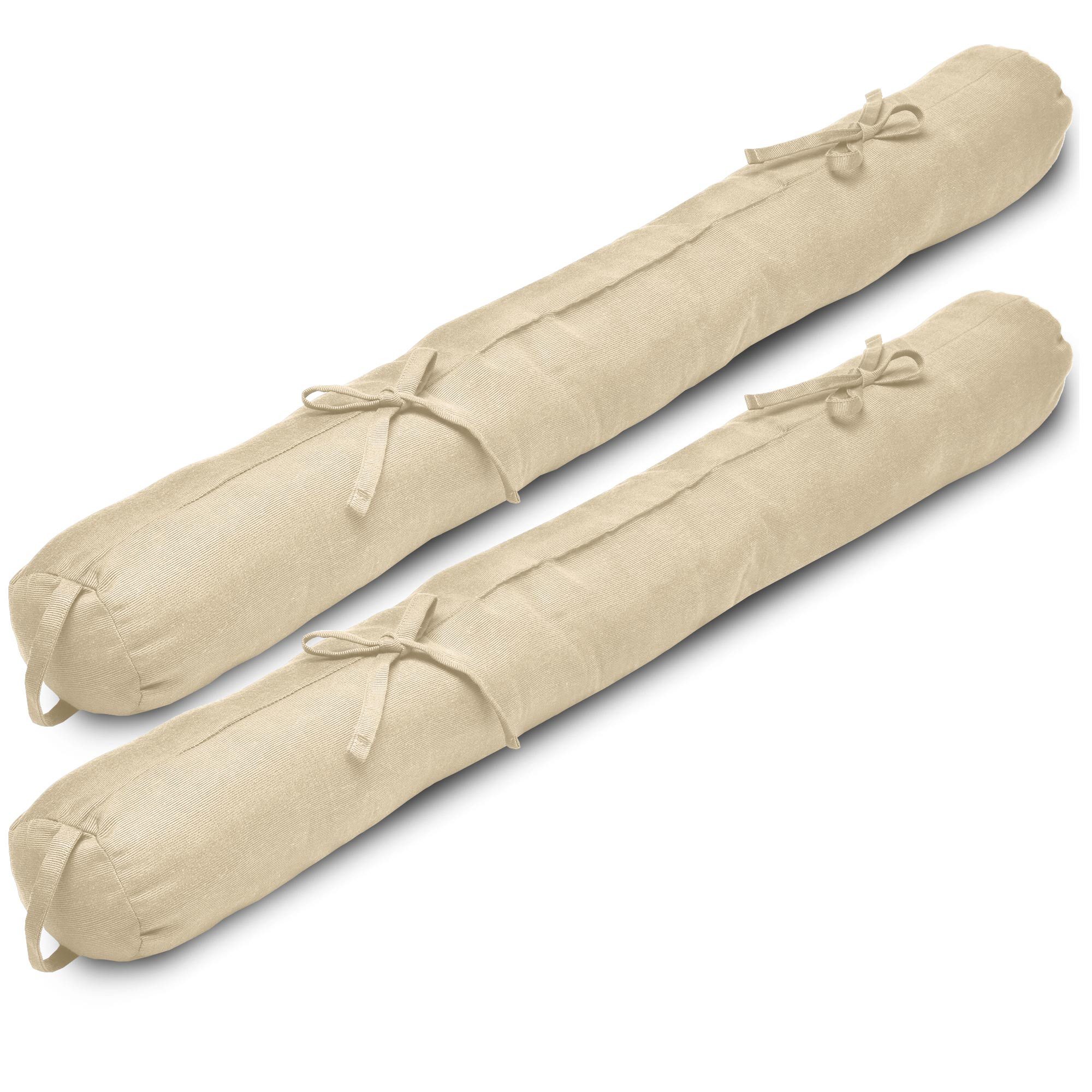 Beautissu Zugluftstopper 2er Set Zugluftstopper 90cm Viento, 90x10cm, Creme, Türluftstopper Haustür Kältestopper für Türen & Fenster