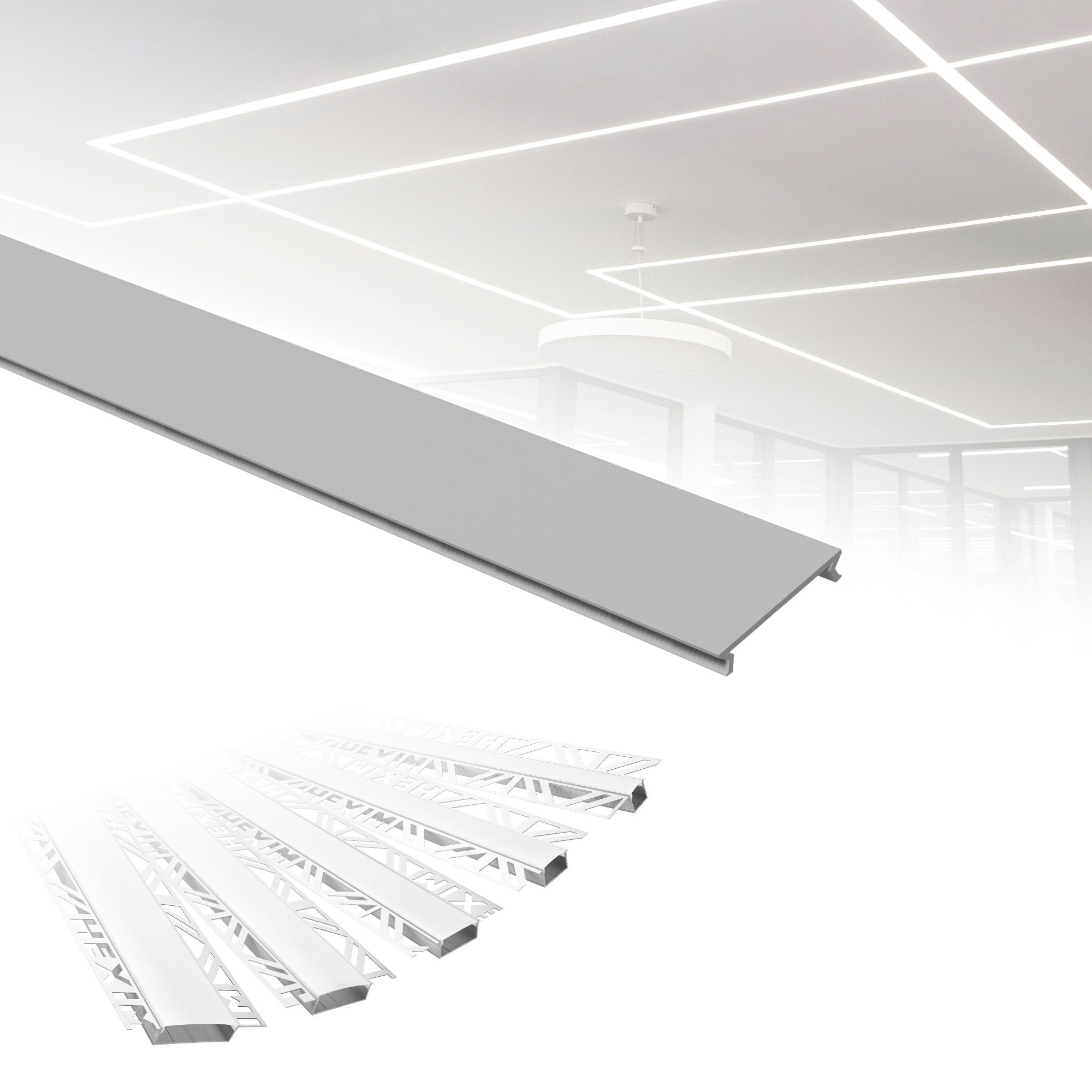 Hexim LED-Stripe-Profil 2m Trockenbauprofil Alu LED günstig online kaufen